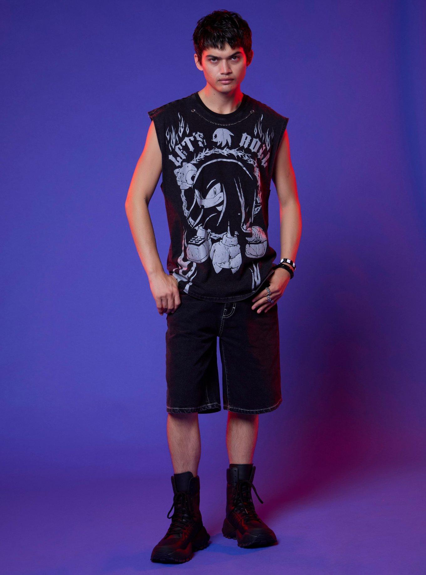 Sonic The Hedgehog Knuckles Chain Muscle Tank Top, , hi-res