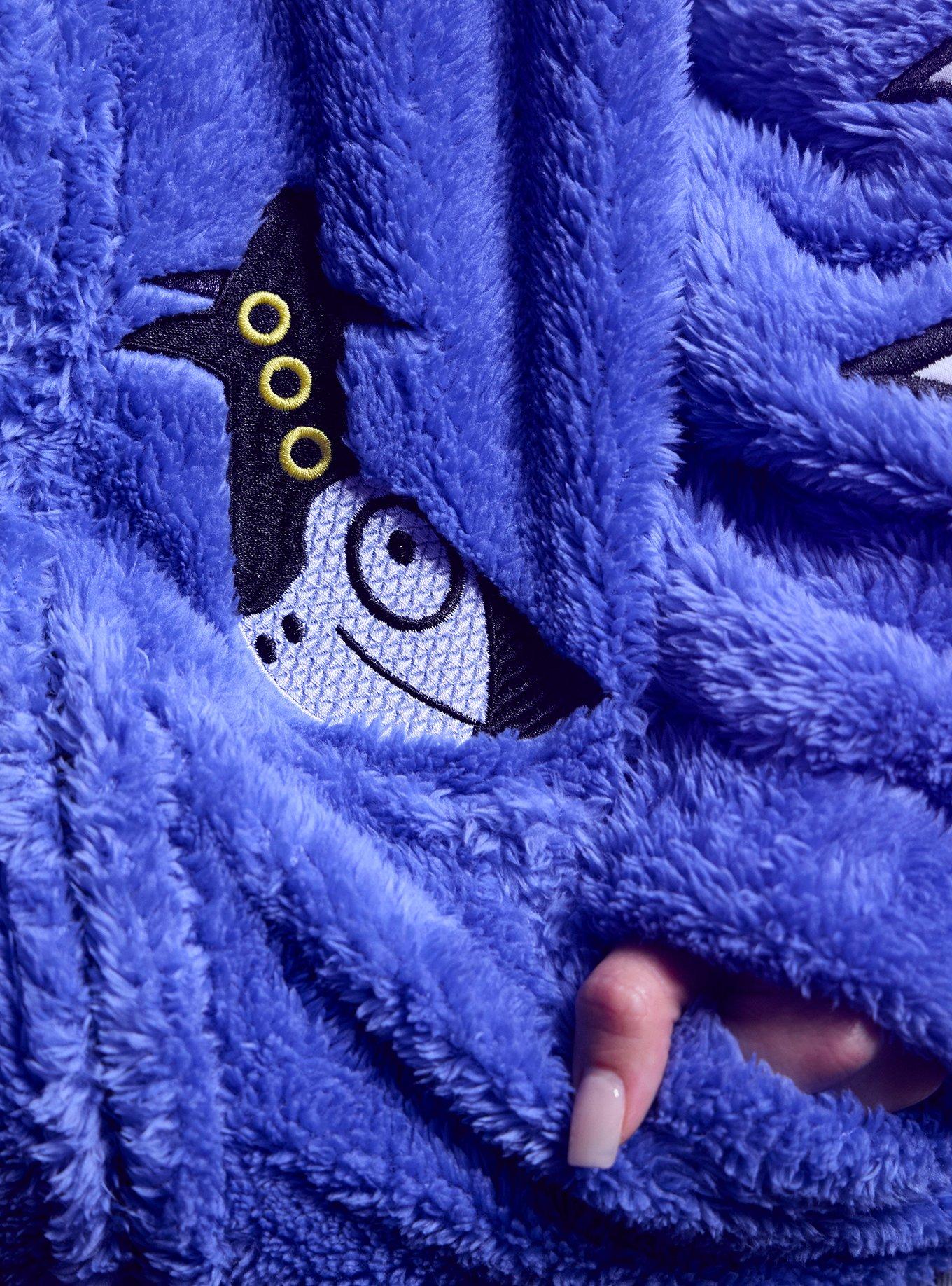 KPop Demon Hunters Derpy Tiger Character Patch Girls Fuzzy Hoodie, MULTI, alternate