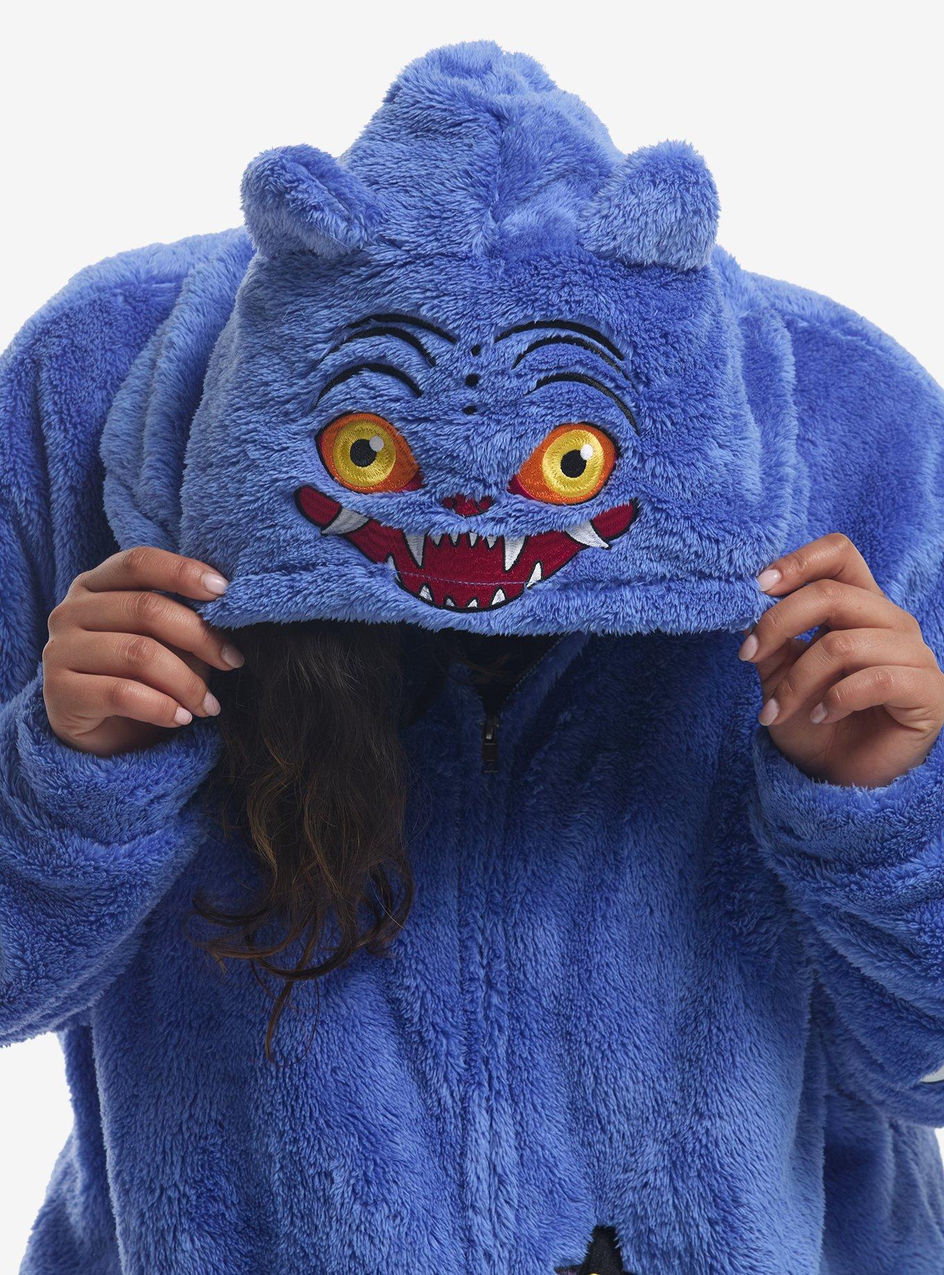 KPop Demon Hunters Derpy Tiger Character Patch Girls Fuzzy Hoodie Plus Size, MULTI, alternate