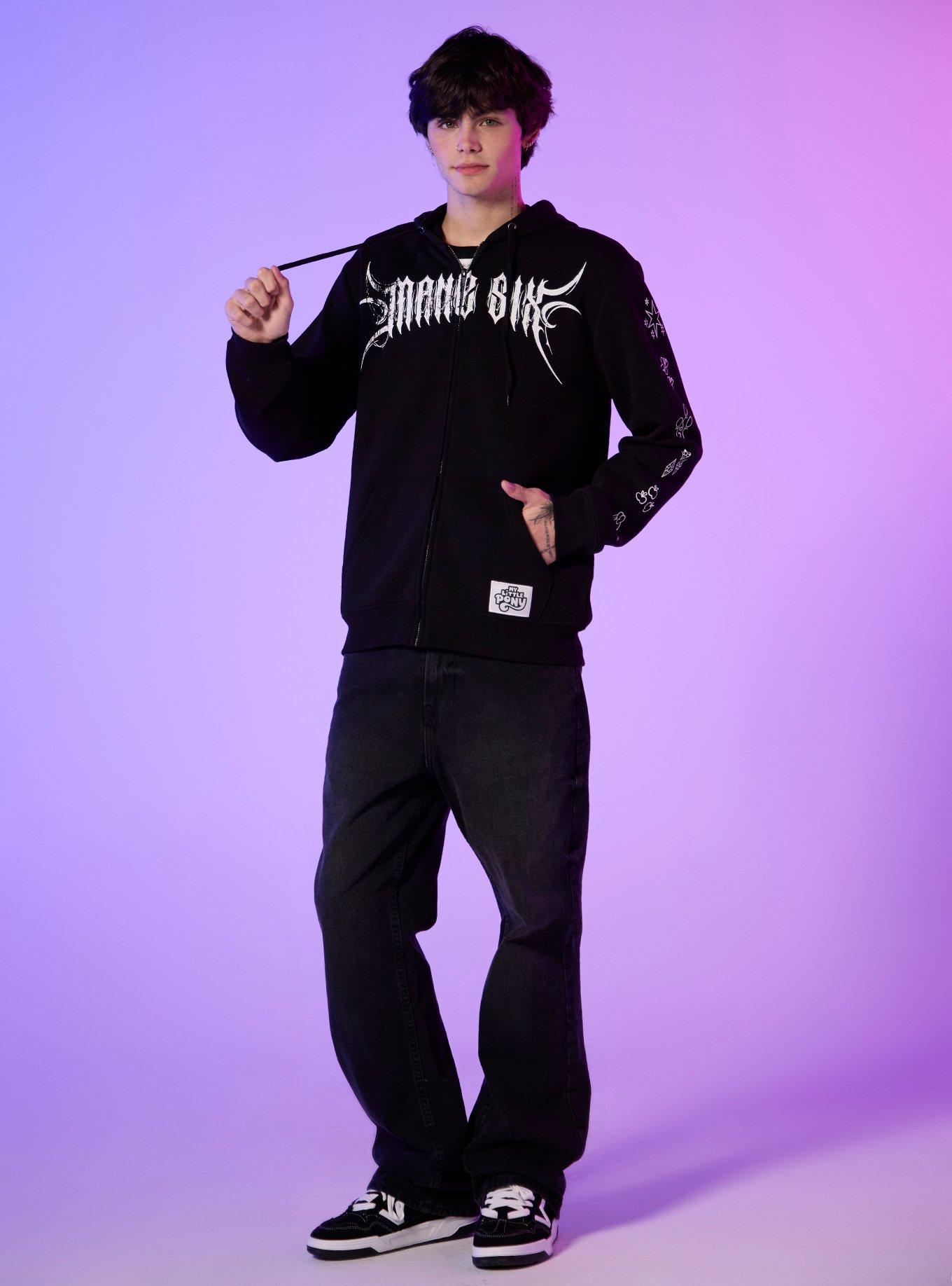My Little Pony Mane Six Metal Hoodie, BLACK, alternate