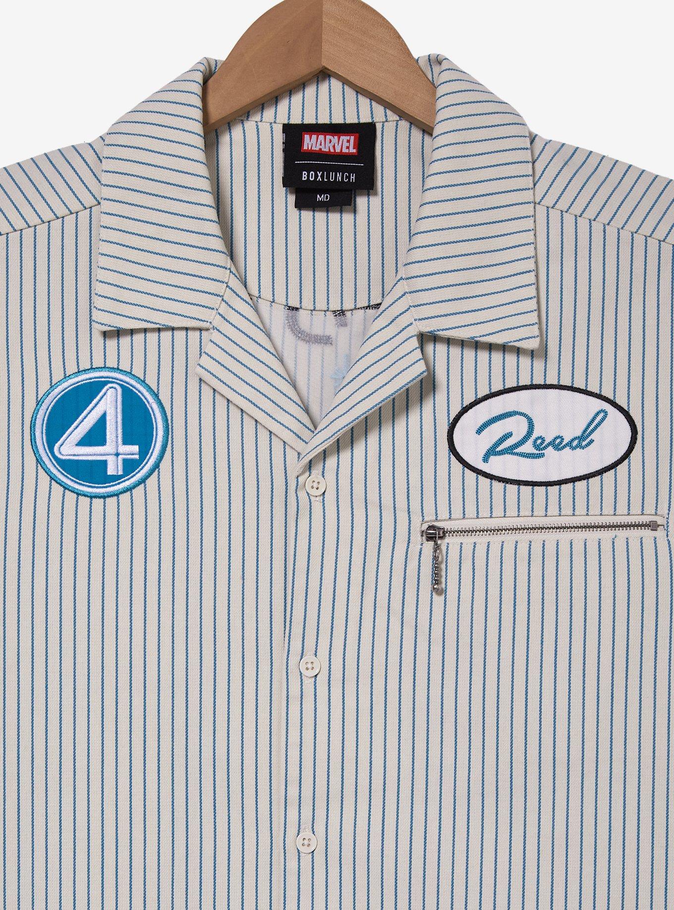 Marvel The Fantastic Four Fantasticar Woven Button-Up &mdash; BoxLunch Exclusive, BLUE, alternate