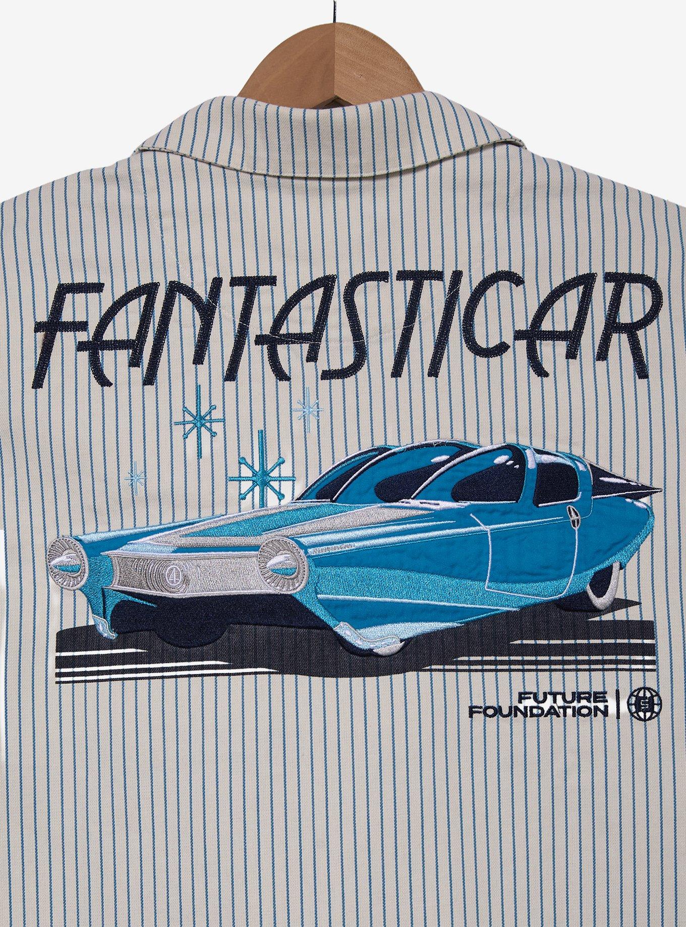 Marvel The Fantastic Four Fantasticar Woven Button-Up &mdash; BoxLunch Exclusive, BLUE, alternate