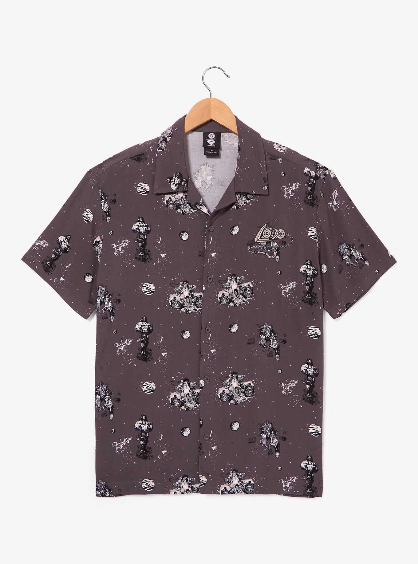 DC Comics Supergirl Lobo Allover Print Woven Button-Up - BoxLunch Exclusive, , hi-res