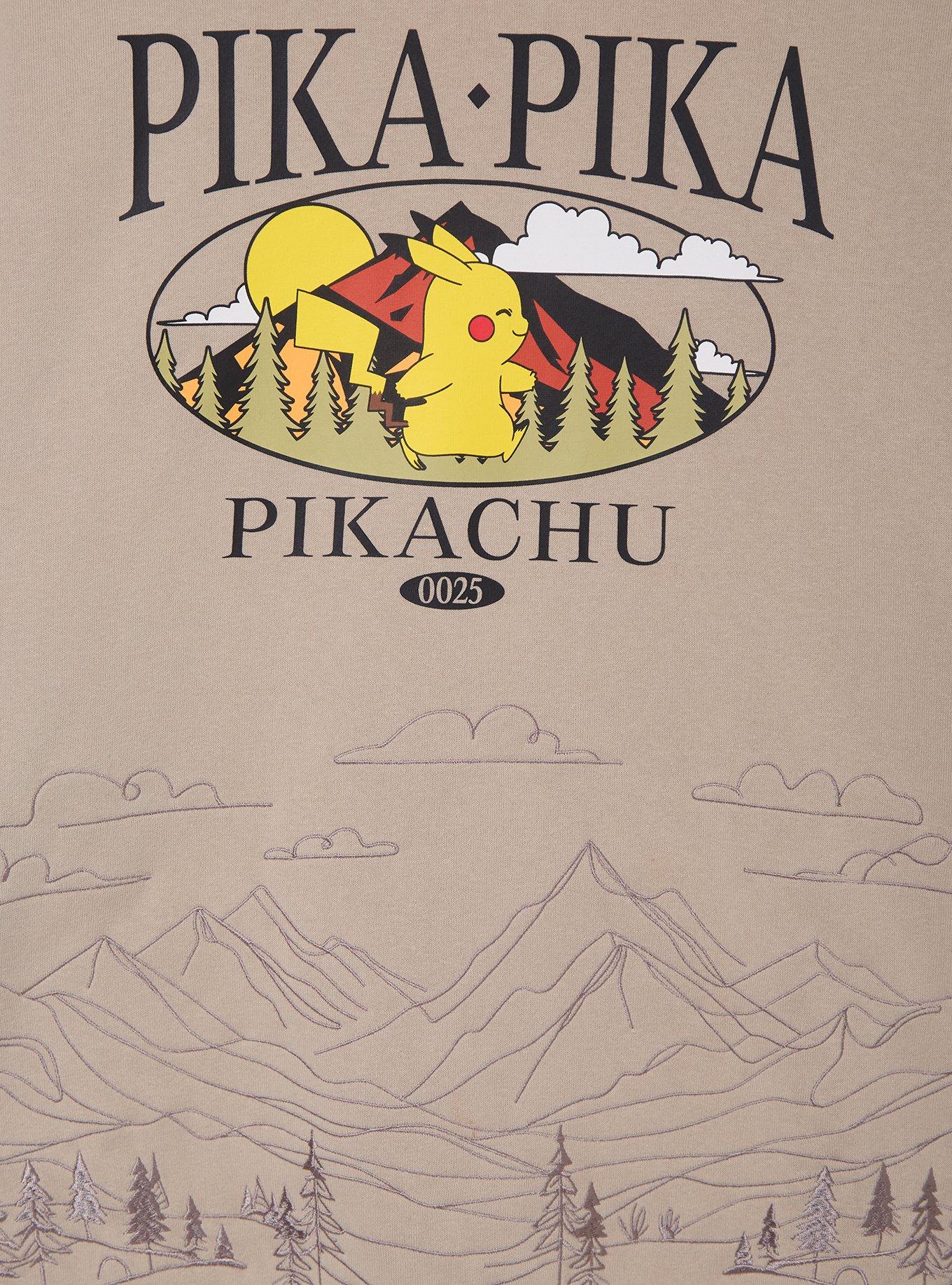 Pok&eacute;mon Pikachu Embroidered Mountain Range Crewneck - BoxLunch Exclusive, , alternate