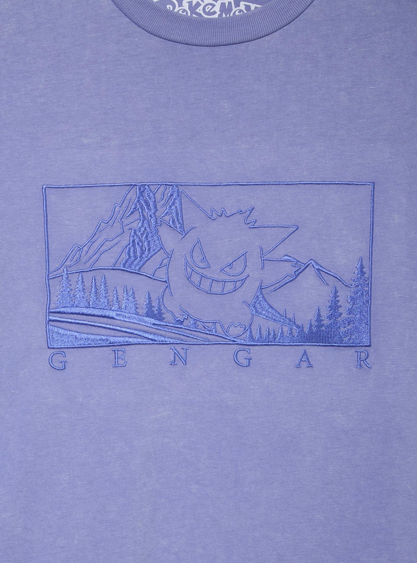 Pok&eacute;mon Embroidered Gengar Panel Portrait T-Shirt - BoxLunch Exclusive, , hi-res