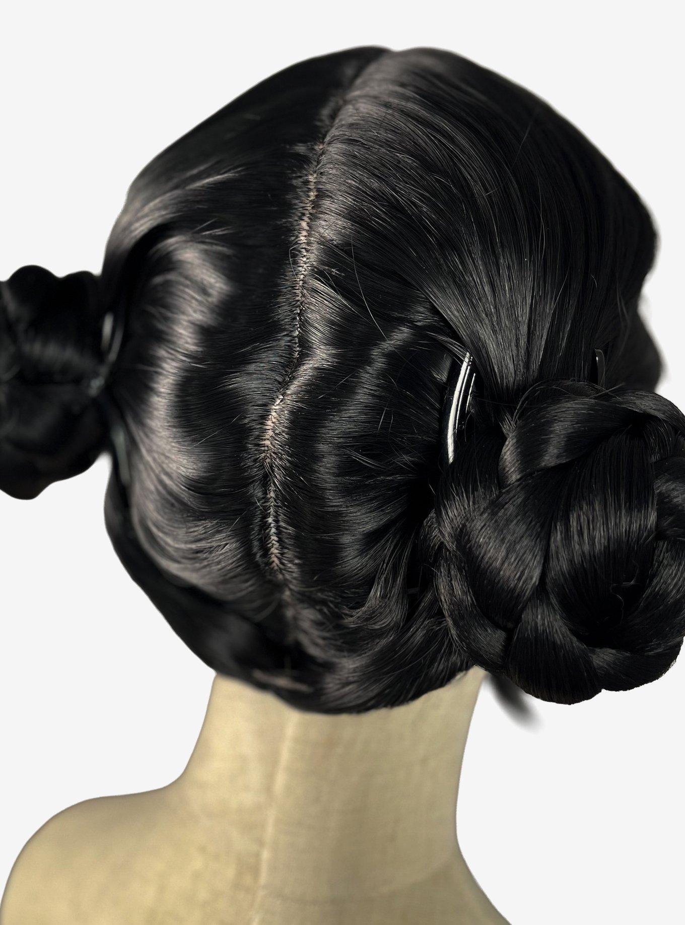 Black Wig with Bangs, , alternate