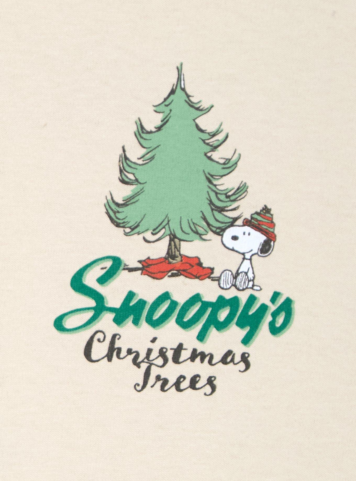 Peanuts Snoopy's Christmas Trees T-Shirt - BoxLunch Exclusive, BLACK, alternate