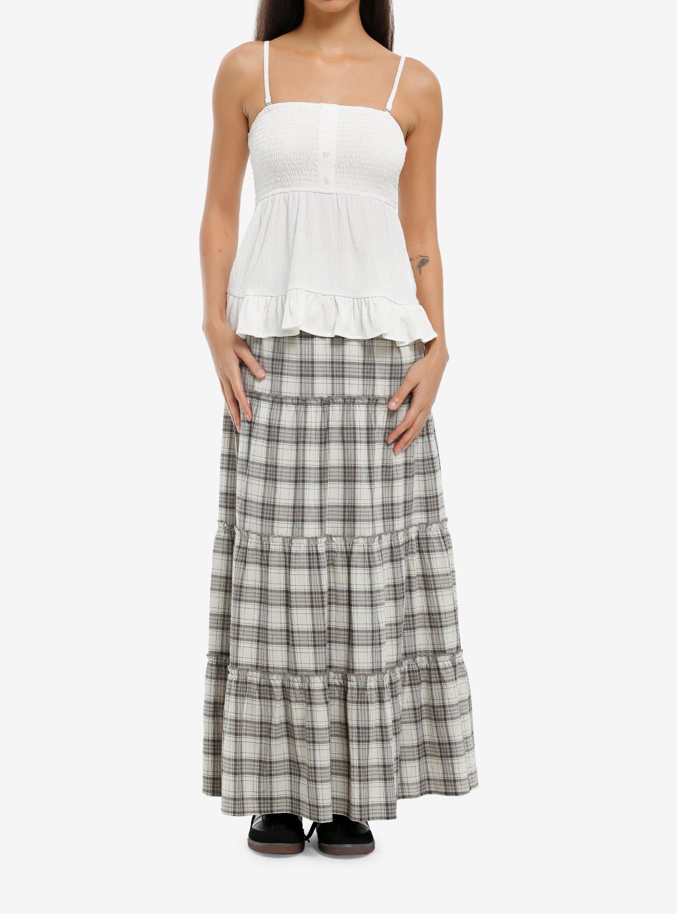 White Smock Ruffle Girls Cami, , hi-res