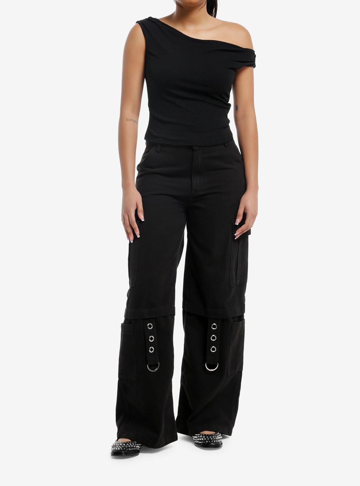 Black Off-Shoulder Top, , hi-res