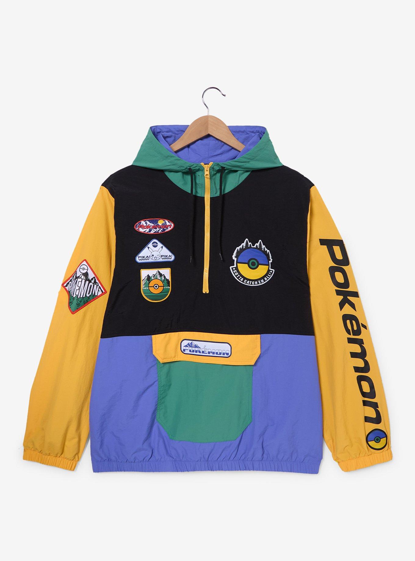 Pok&eacute;mon Embroidered Patches Color Block Windbreaker - BoxLunch Exclusive, , hi-res