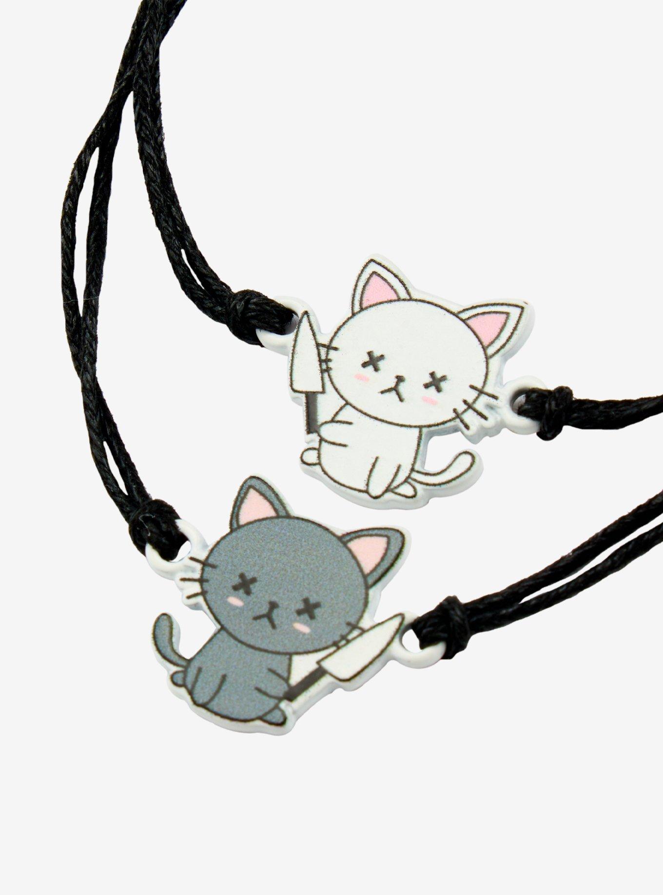 Killer Cat Best Friend Cord Bracelet Set, , alternate