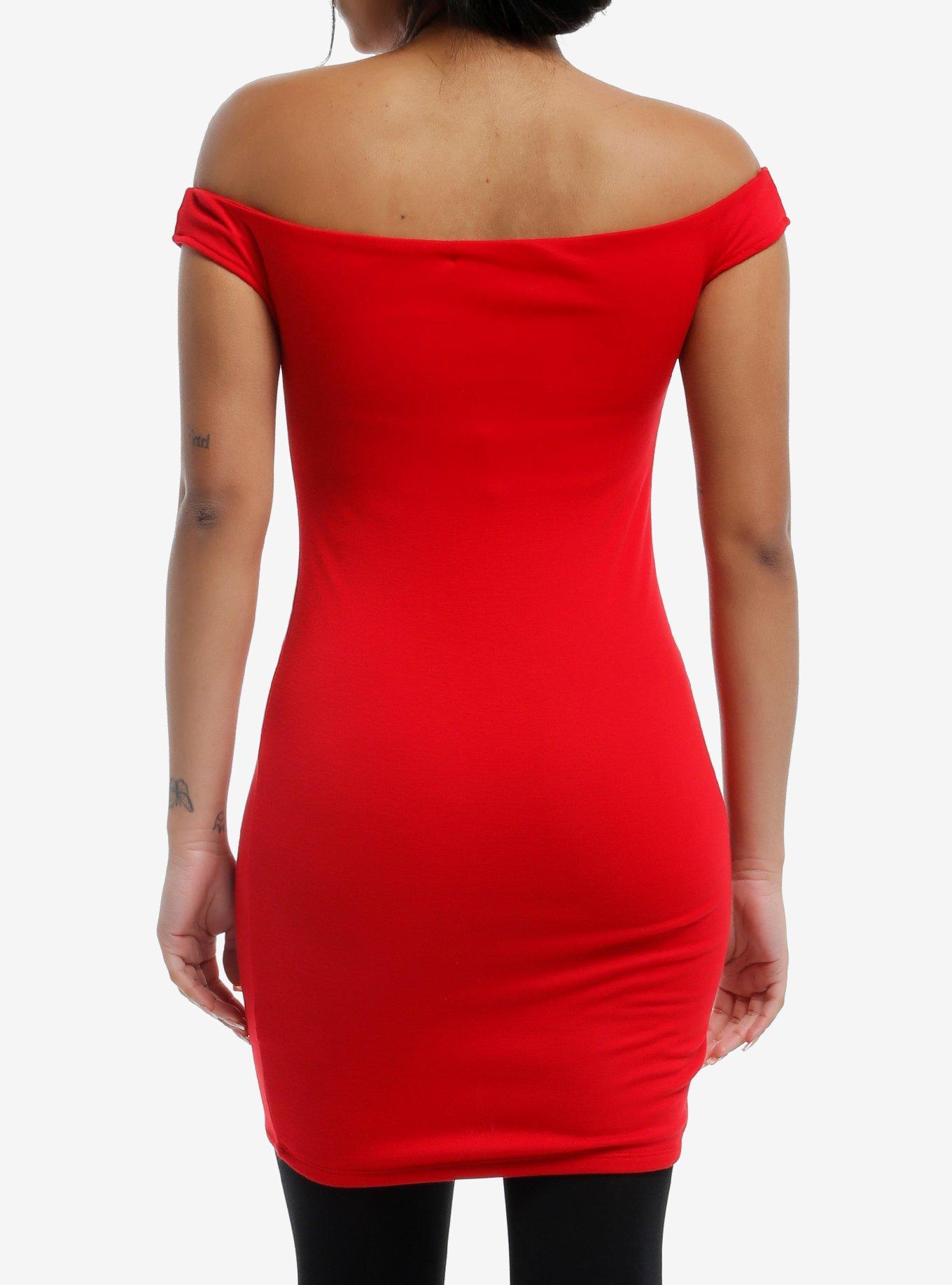 Red Grommet Mini Dress, MULTI, alternate