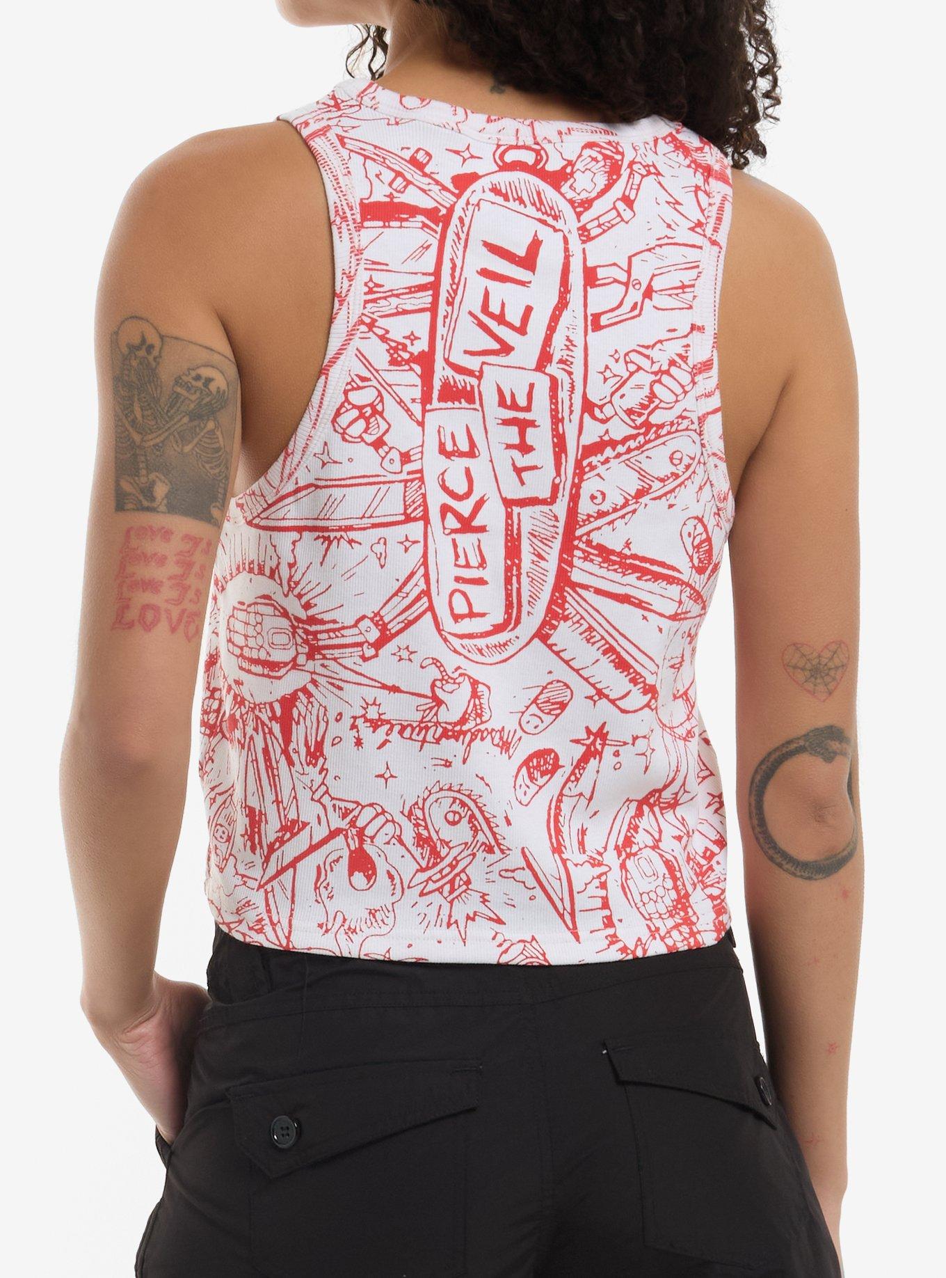 Pierce The Veil Misadventures Girls Crop Tank Top, , alternate