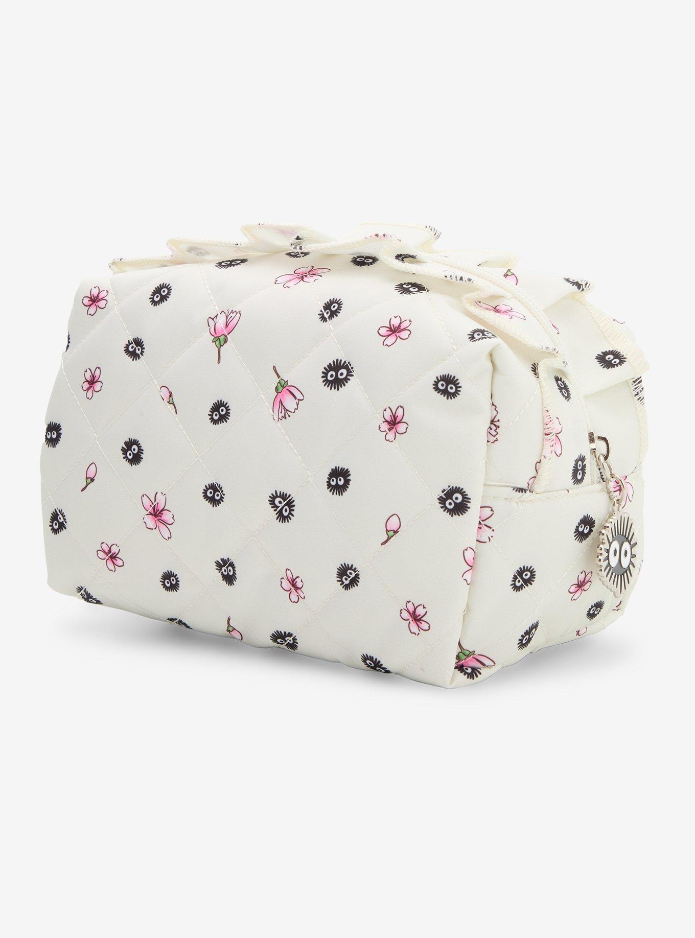 Studio Ghibli&reg; My Neighbor Totoro Soot Sprite Cherry Blossom Ruffle Makeup Bag, , hi-res