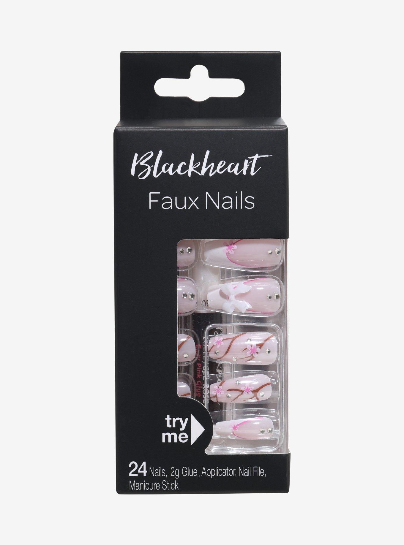 Blackheart Cherry Blossom Bow Press-On Nail Set, , hi-res