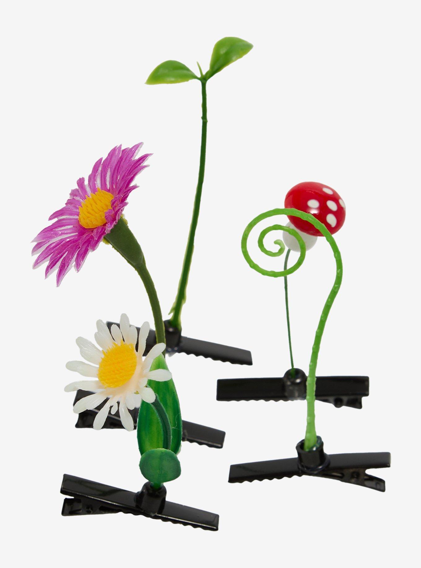 Flower Sprout Hair Clip Set, , hi-res