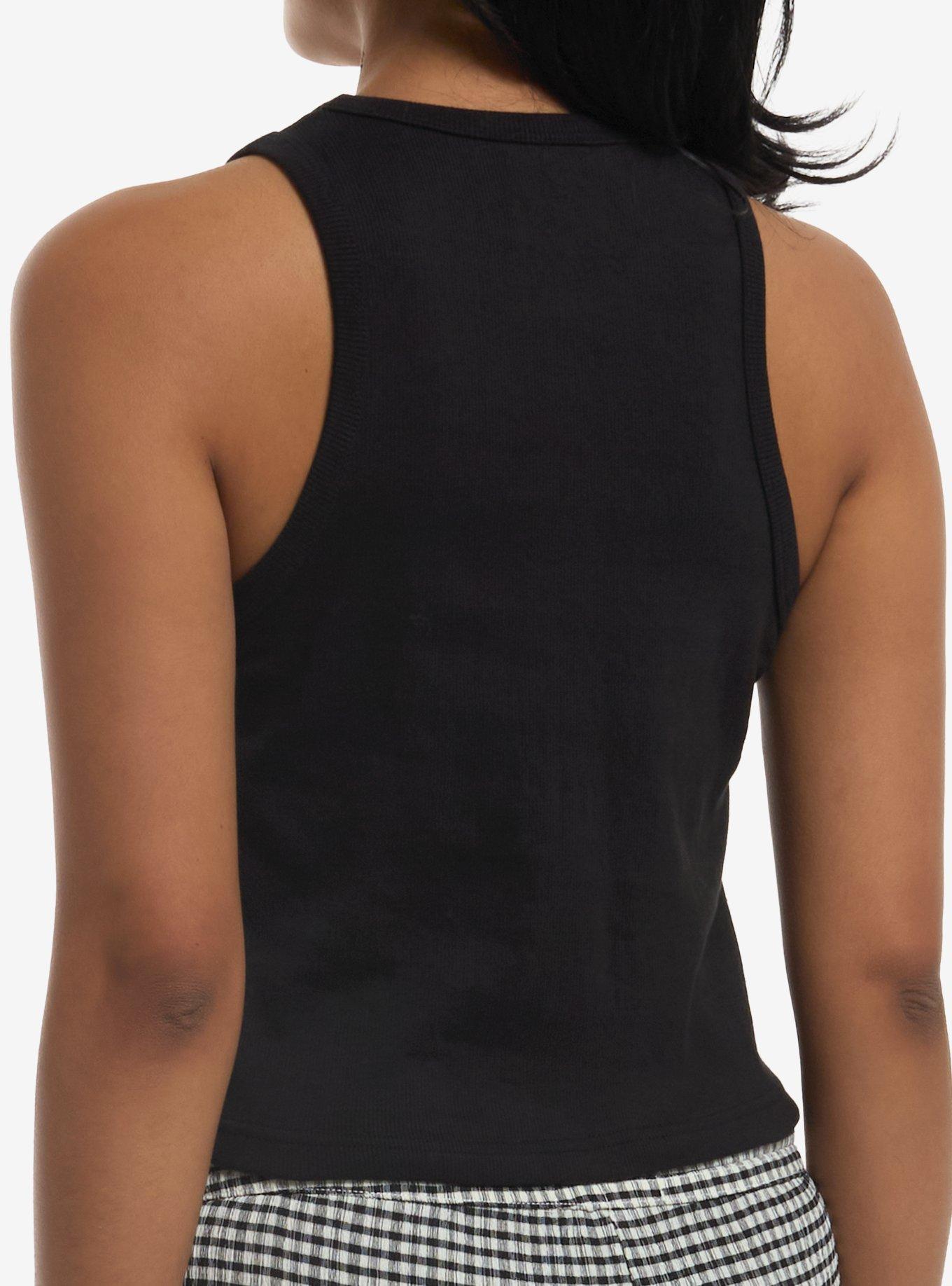 Bad Omens Symbols Girls Crop Tank Top, BLACK, alternate