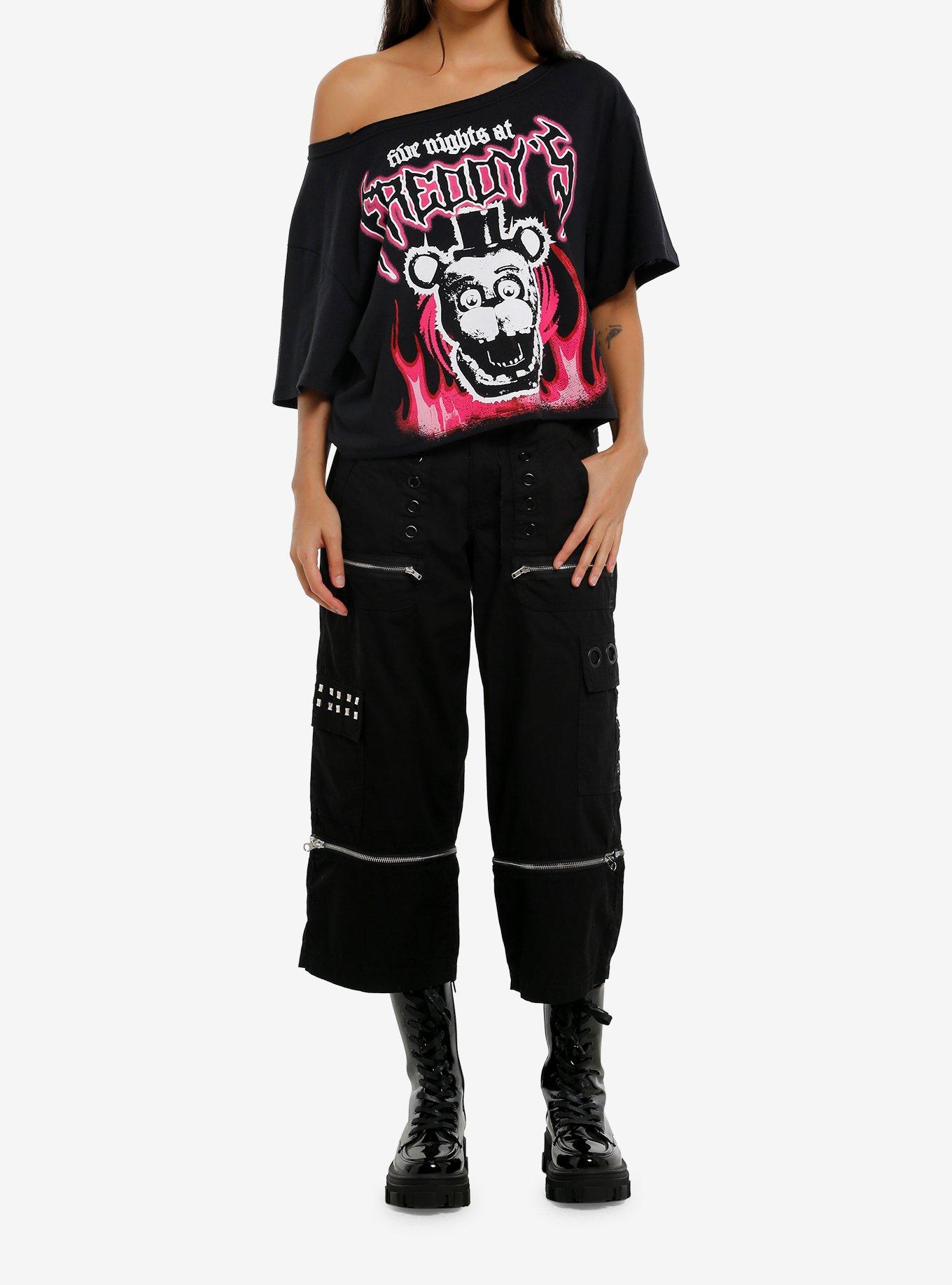 Five Nights At Freddy's Flame Girls Off-Shoulder Top, , hi-res