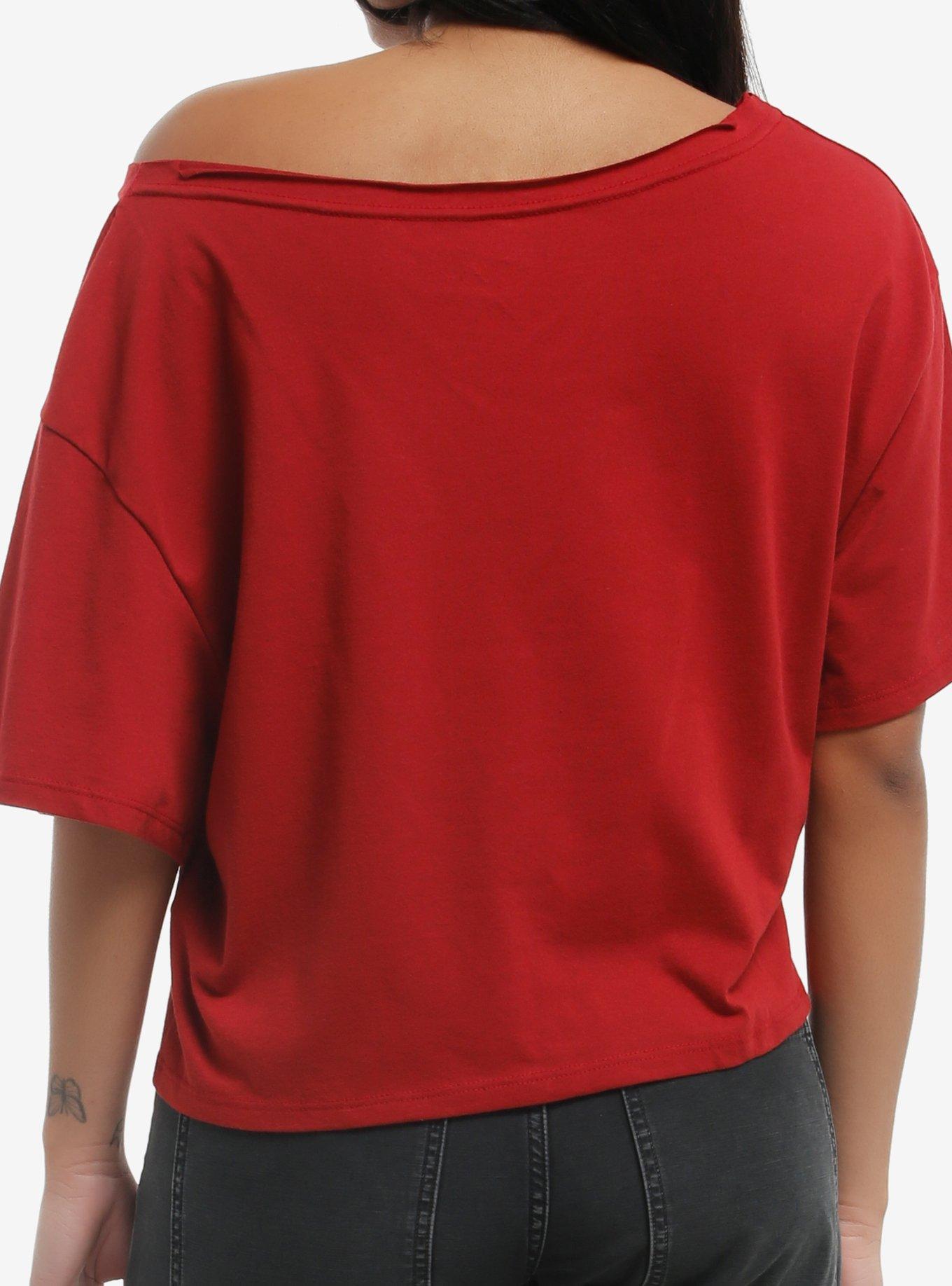 Dr. Pepper Logo Girls Off-Shoulder T-Shirt, , alternate