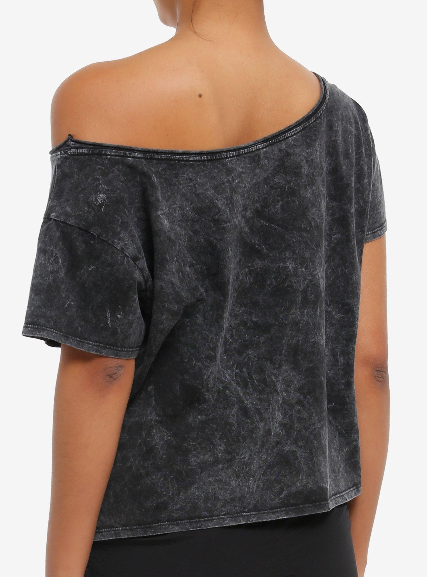 Mountain Dew Baja Blast Wave Wash Girls Off-Shoulder Top, GREEN, alternate