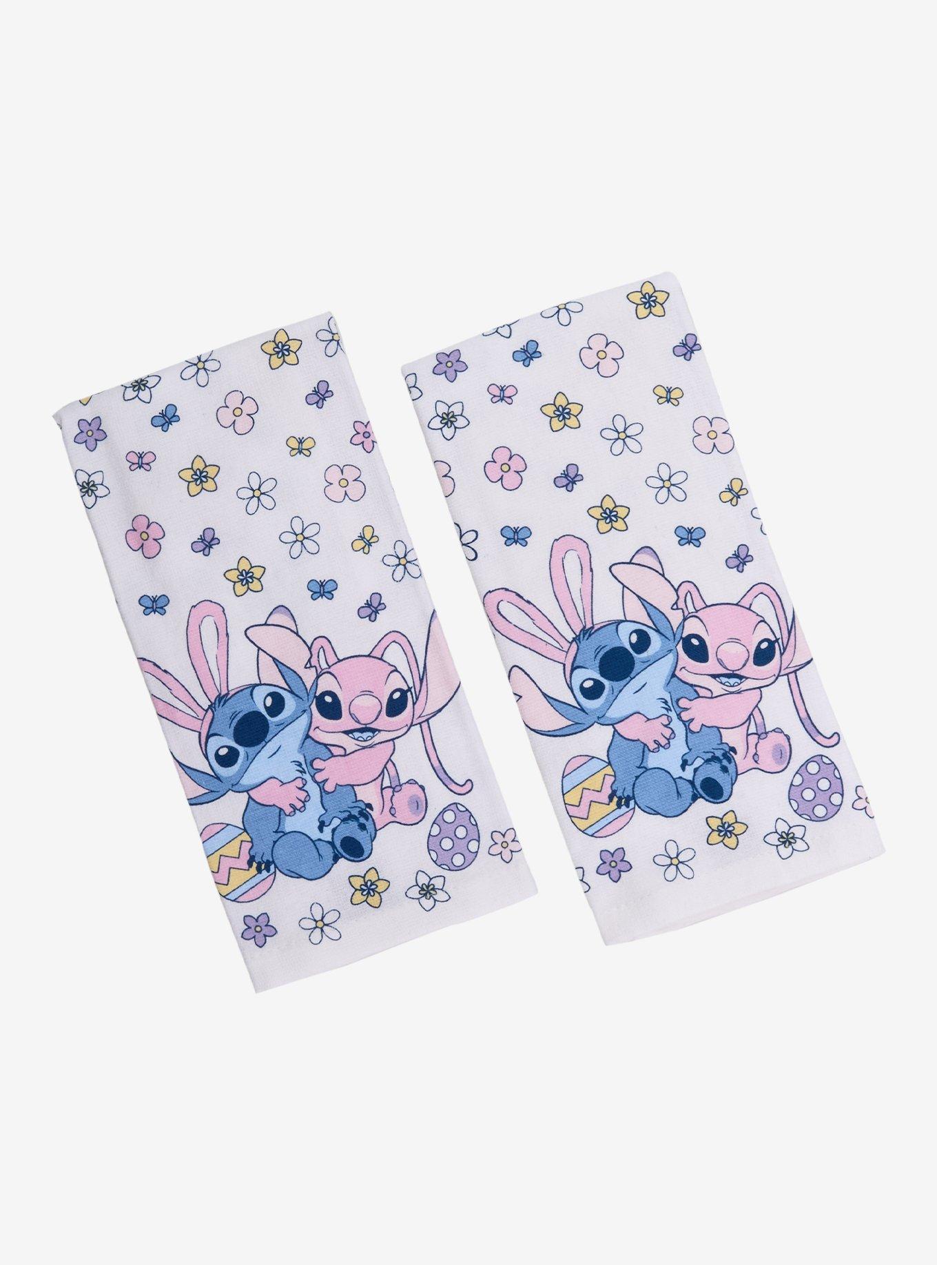 Disney Lilo & Stitch Angel & Stitch Floral Kitchen Towel Set, , hi-res