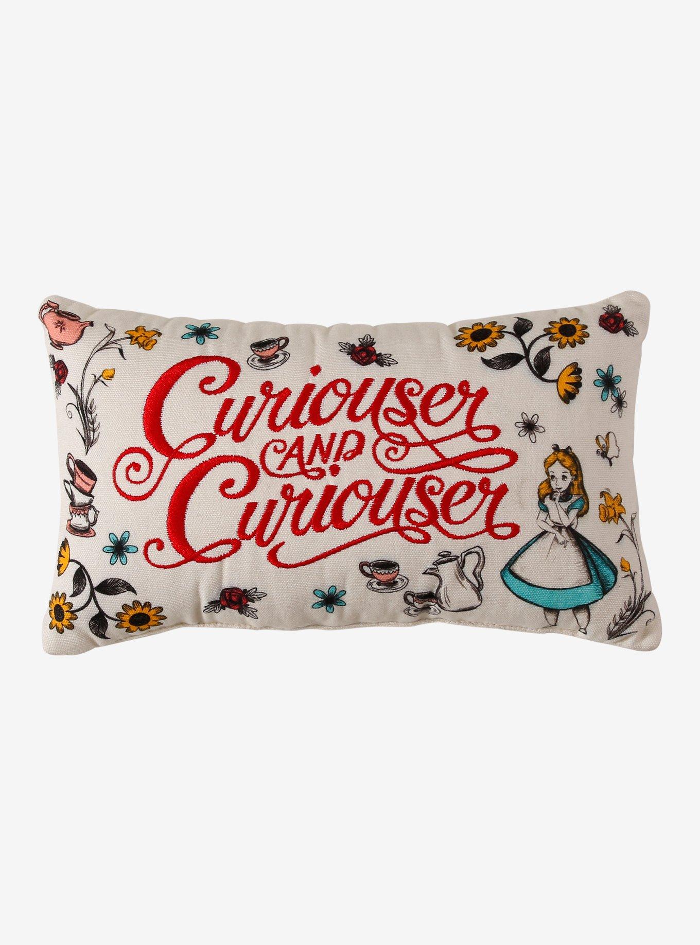 Disney Alice in Wonderland Curiouser and Curiouser Mini Pillow - BoxLunch Exclusive, , hi-res