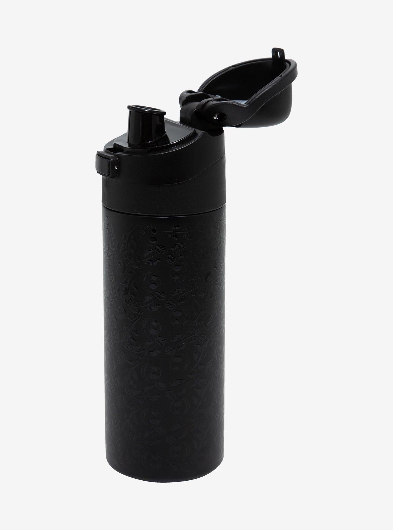 Disney The Nightmare Before Christmas Jack Skellington Floral Black Water Bottle — BoxLunch Exclusive