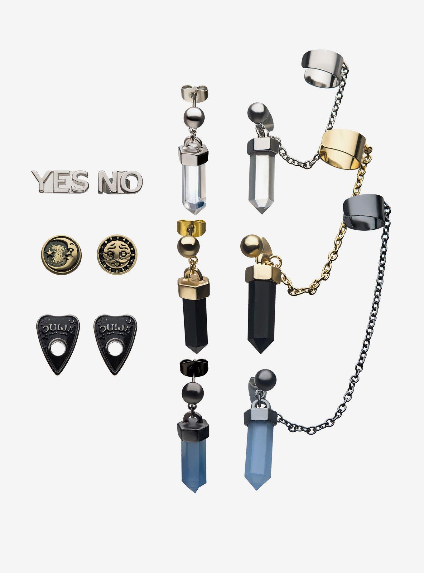 Ouija Faux Crystal Earring Set, , hi-res
