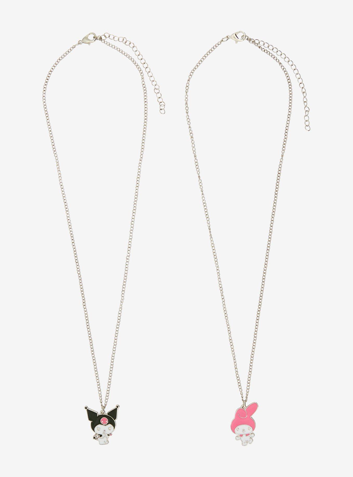 My Melody & Kuromi Pendant Best Friend Necklace Set, , hi-res