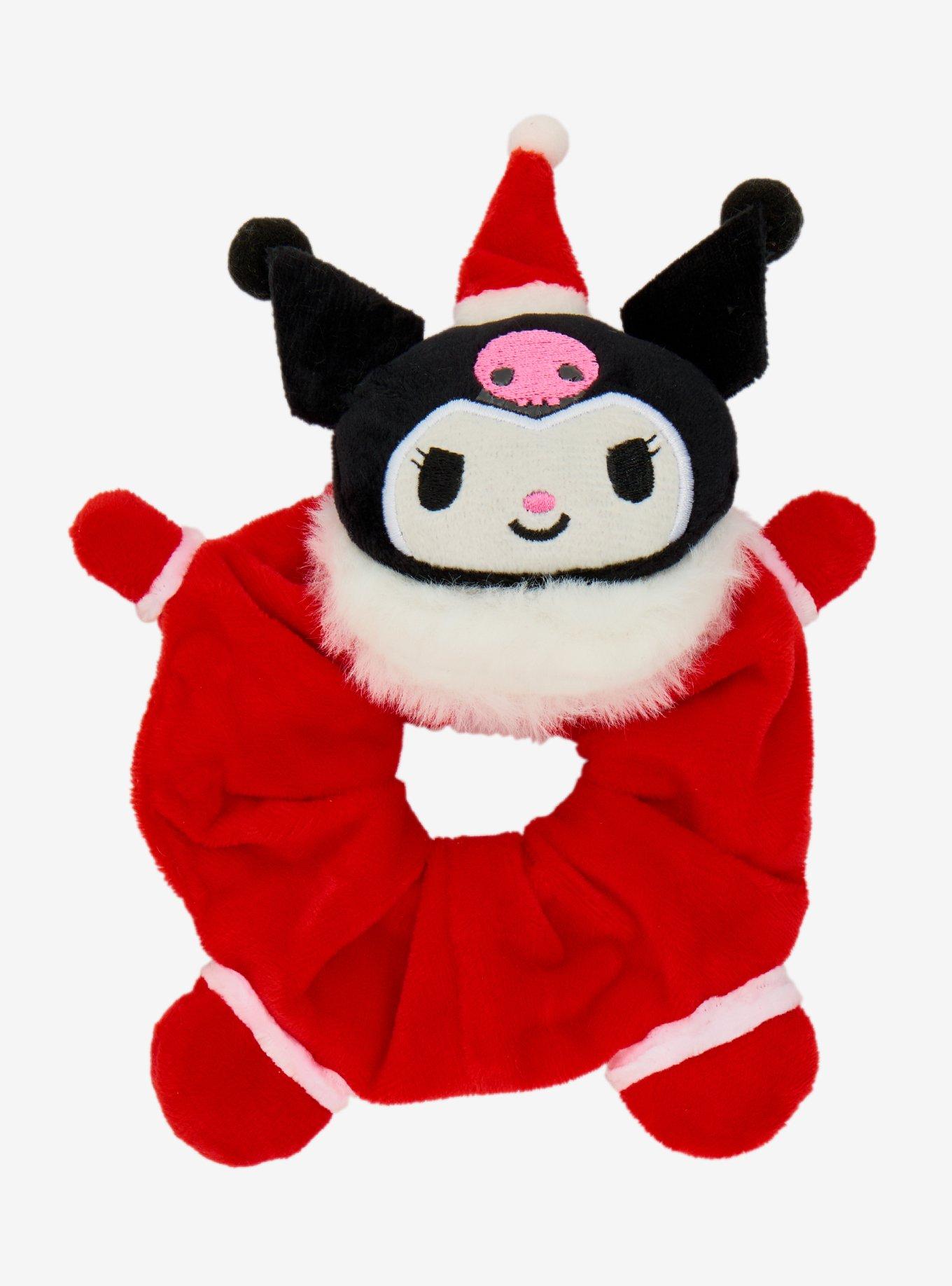 Kuromi Santa Plush Hair Scrunchie, , hi-res