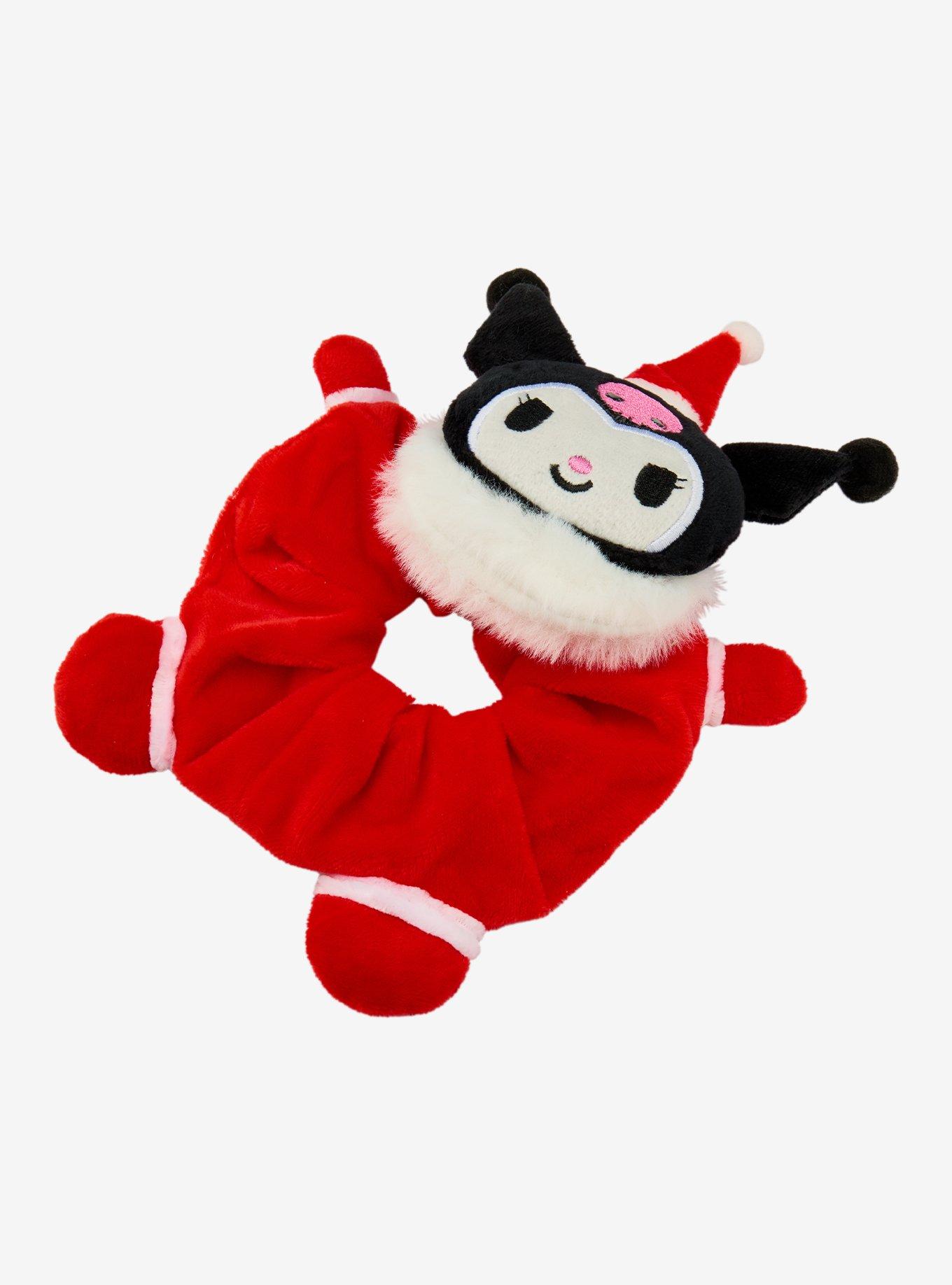 Kuromi Santa Plush Hair Scrunchie, , alternate