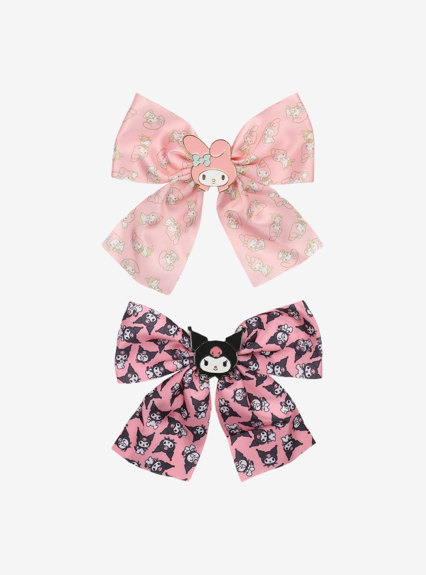 My Melody & Kuromi Hair Bow Set, , hi-res