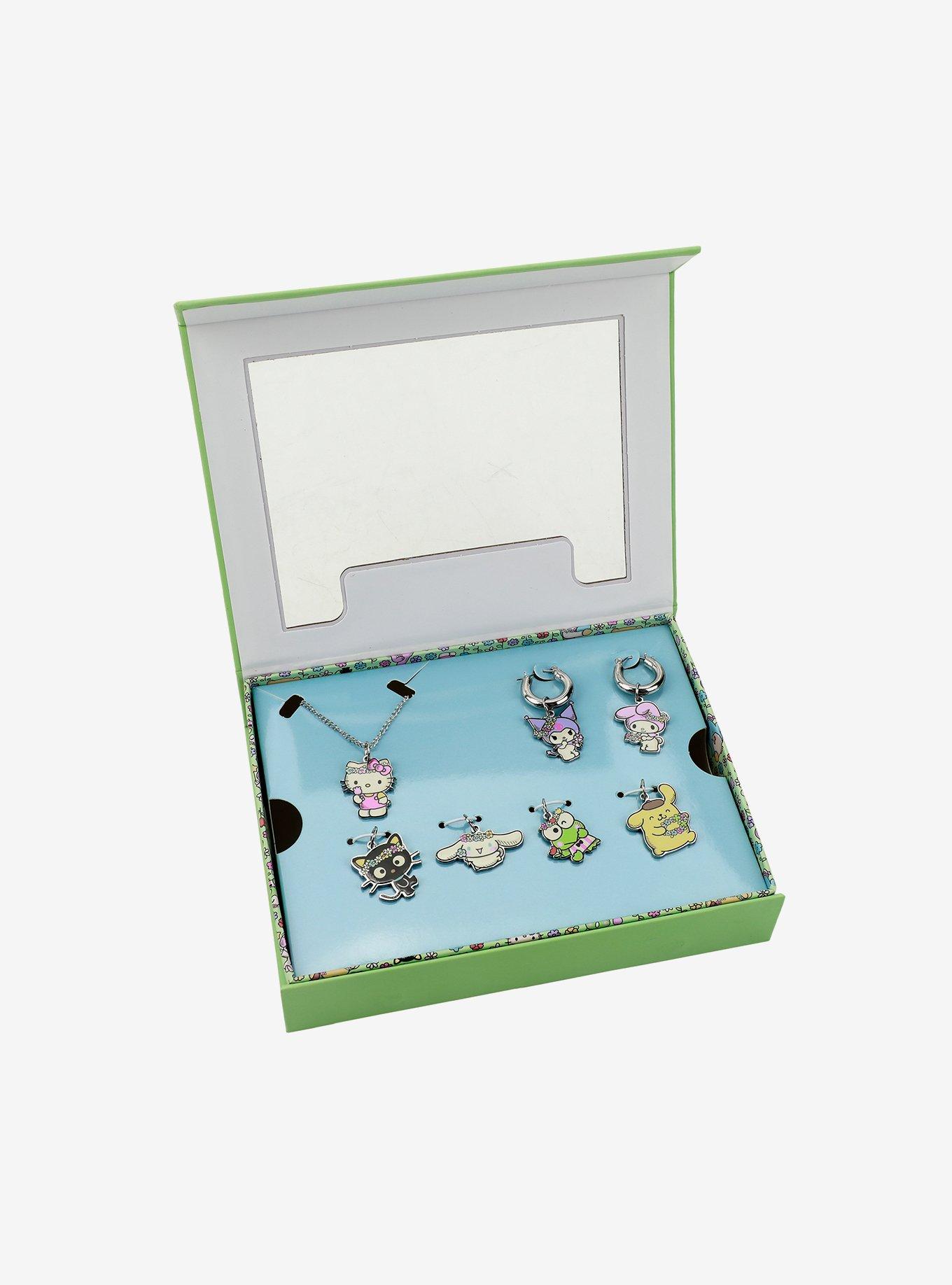 Hello Kitty And Friends Interchangeable Charm Necklace & Earring Set, , alternate