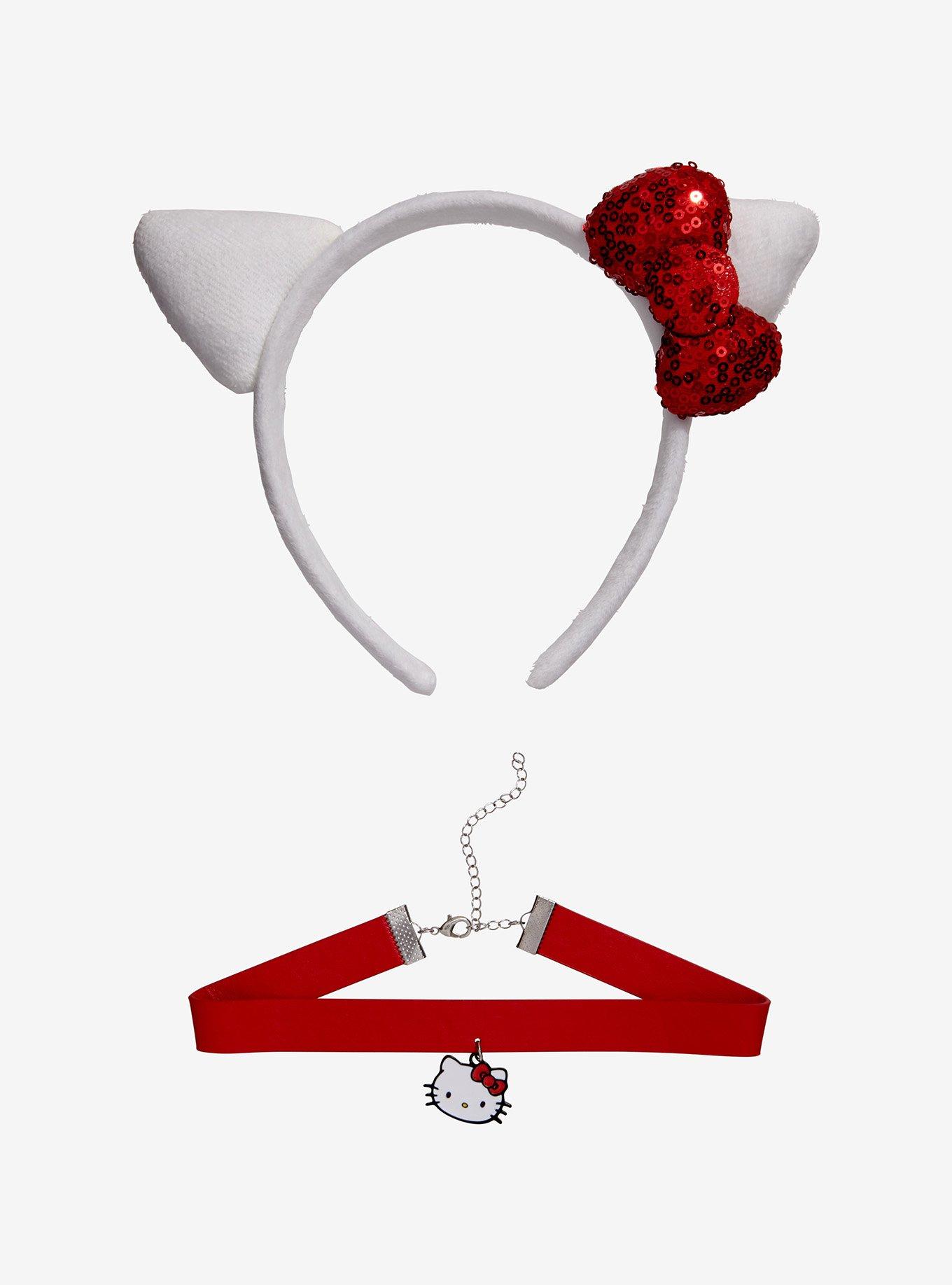 Hello Kitty Headband & Choker Set, , hi-res