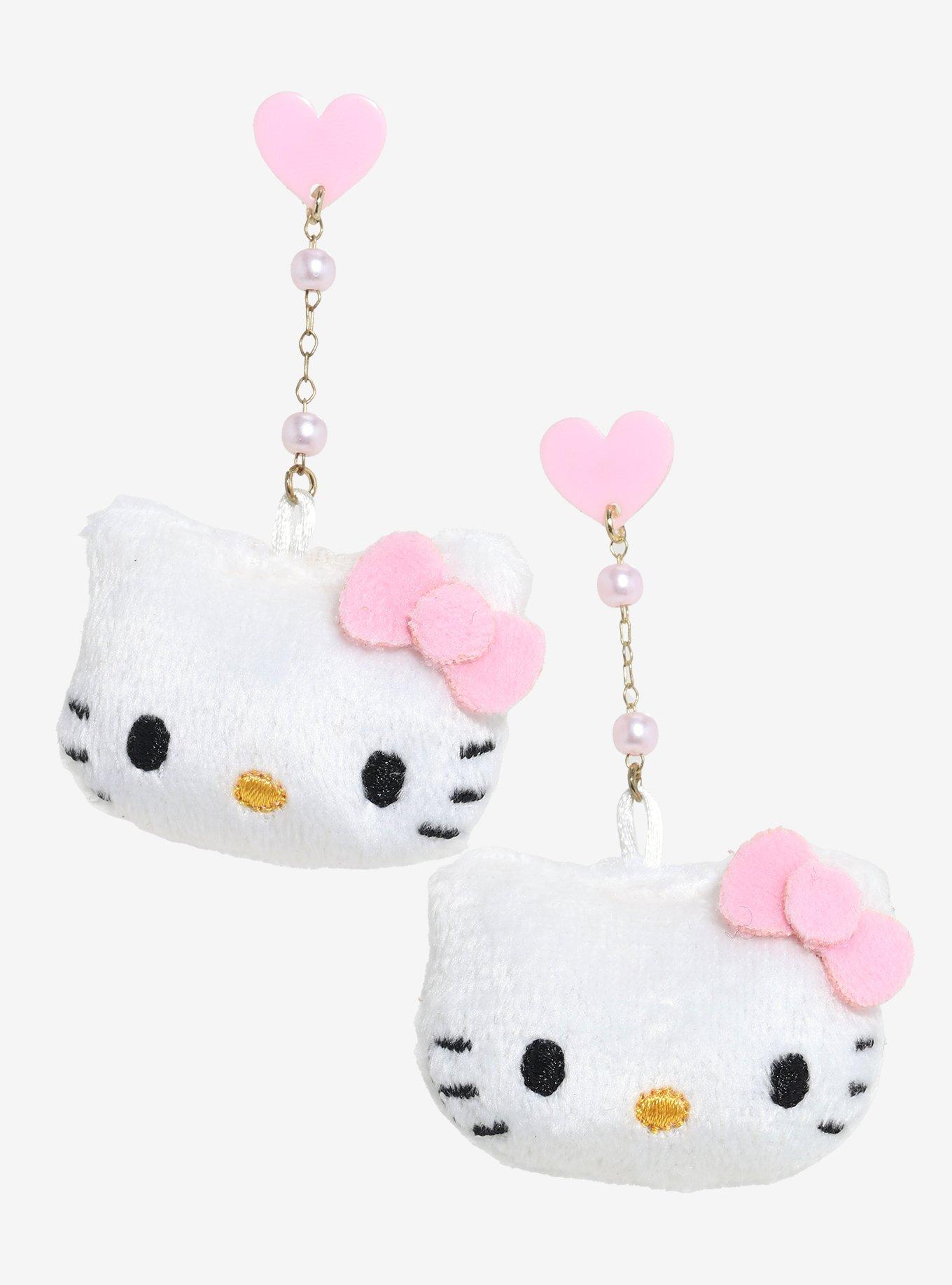 Hello Kitty Plush Drop Earrings, , hi-res