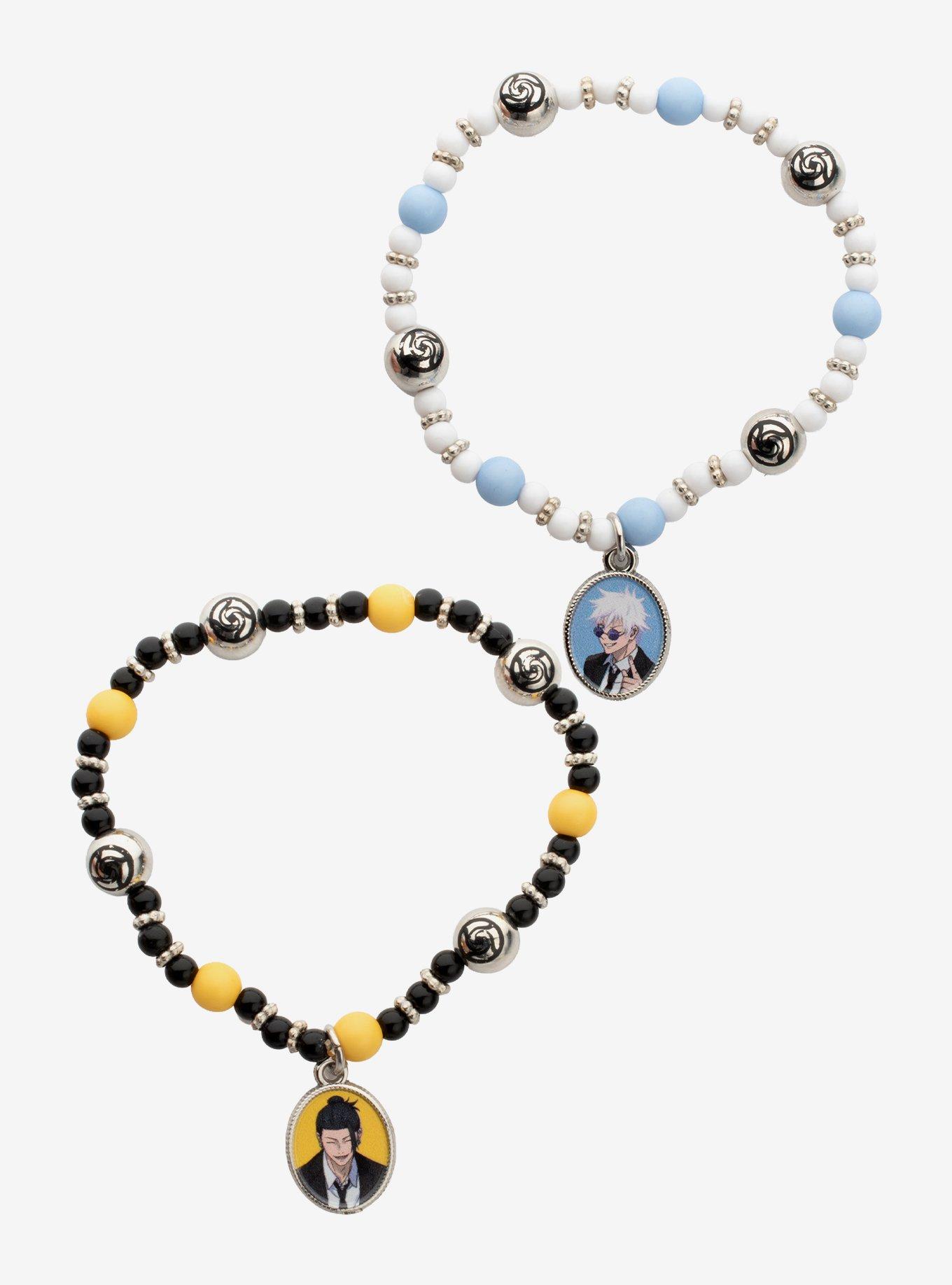 Jujutsu Kaisen Gojo & Geto Portrait Best Friend Bead Bracelet Set, , hi-res