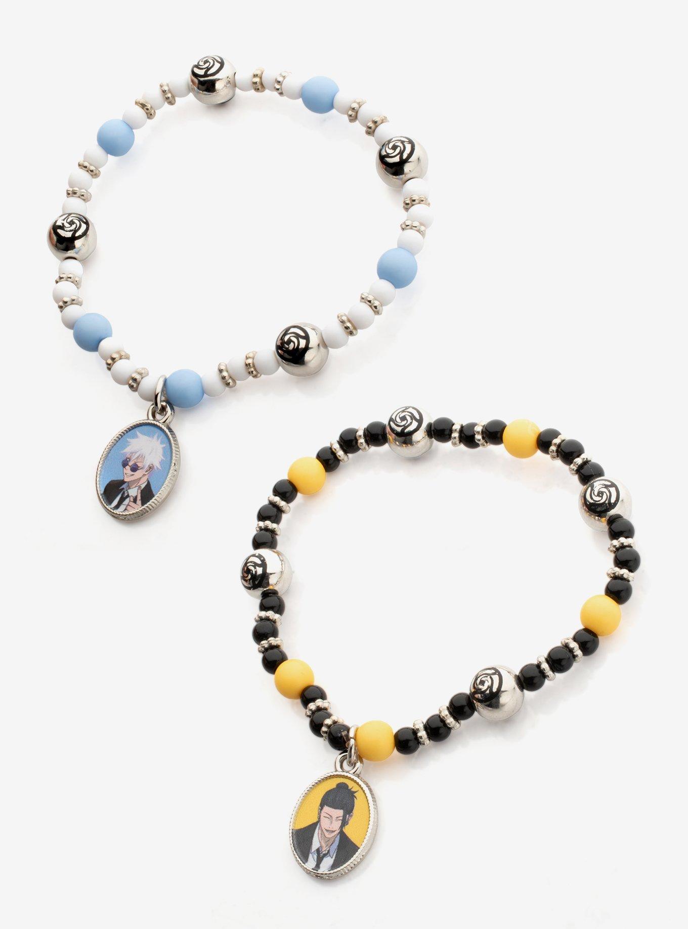 Jujutsu Kaisen Gojo & Geto Portrait Best Friend Bead Bracelet Set, , alternate