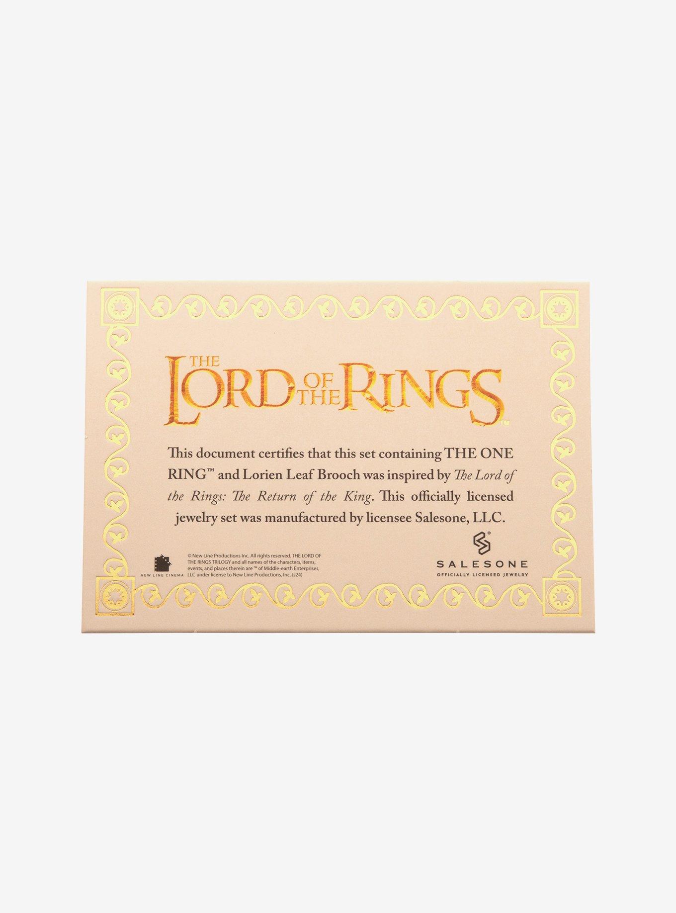 The Lord Of The Rings One Ring & Lórien Lead Brooch Set, , alternate