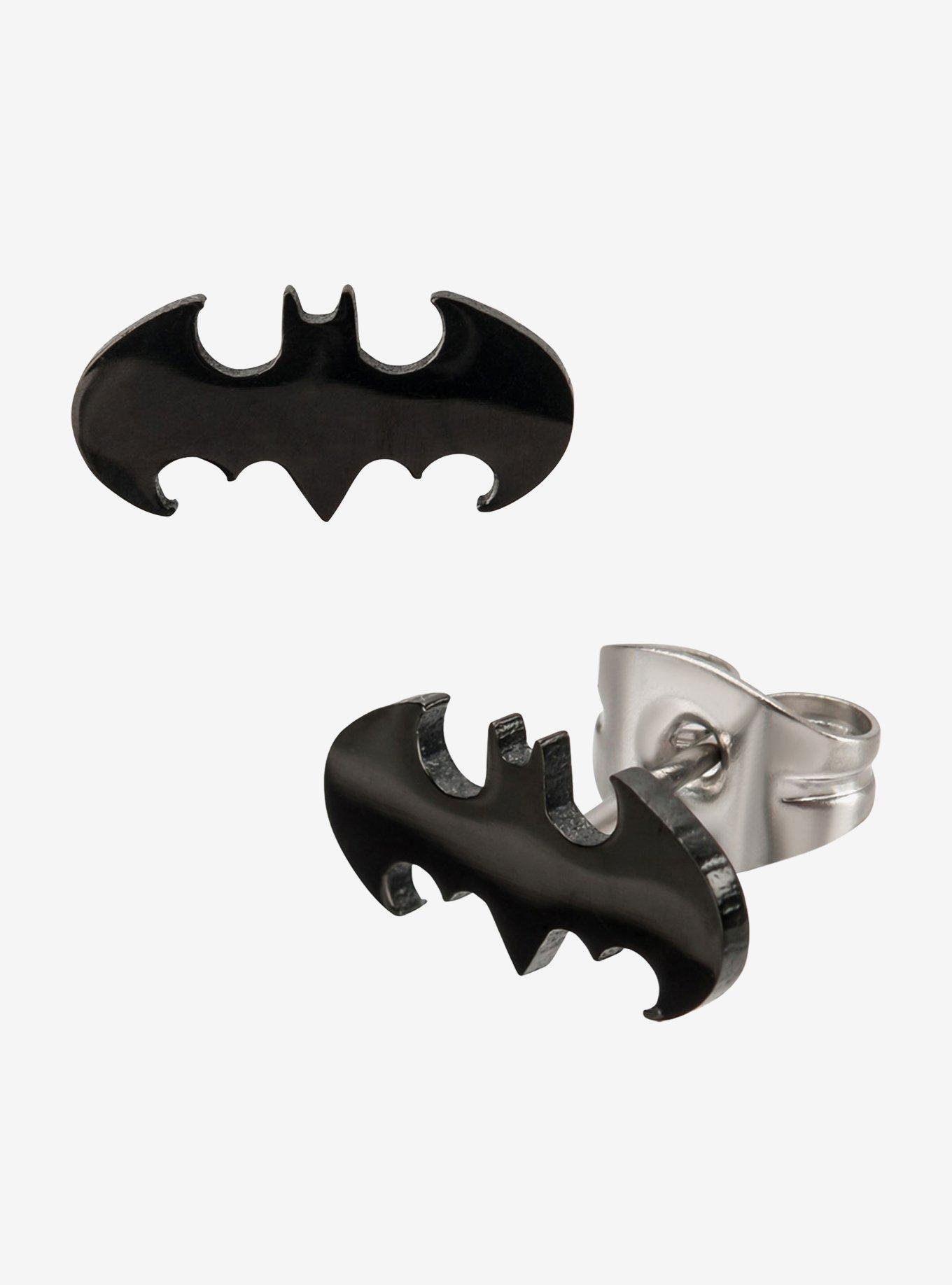 DC Comics Batman Logo Stud Earrings, , hi-res