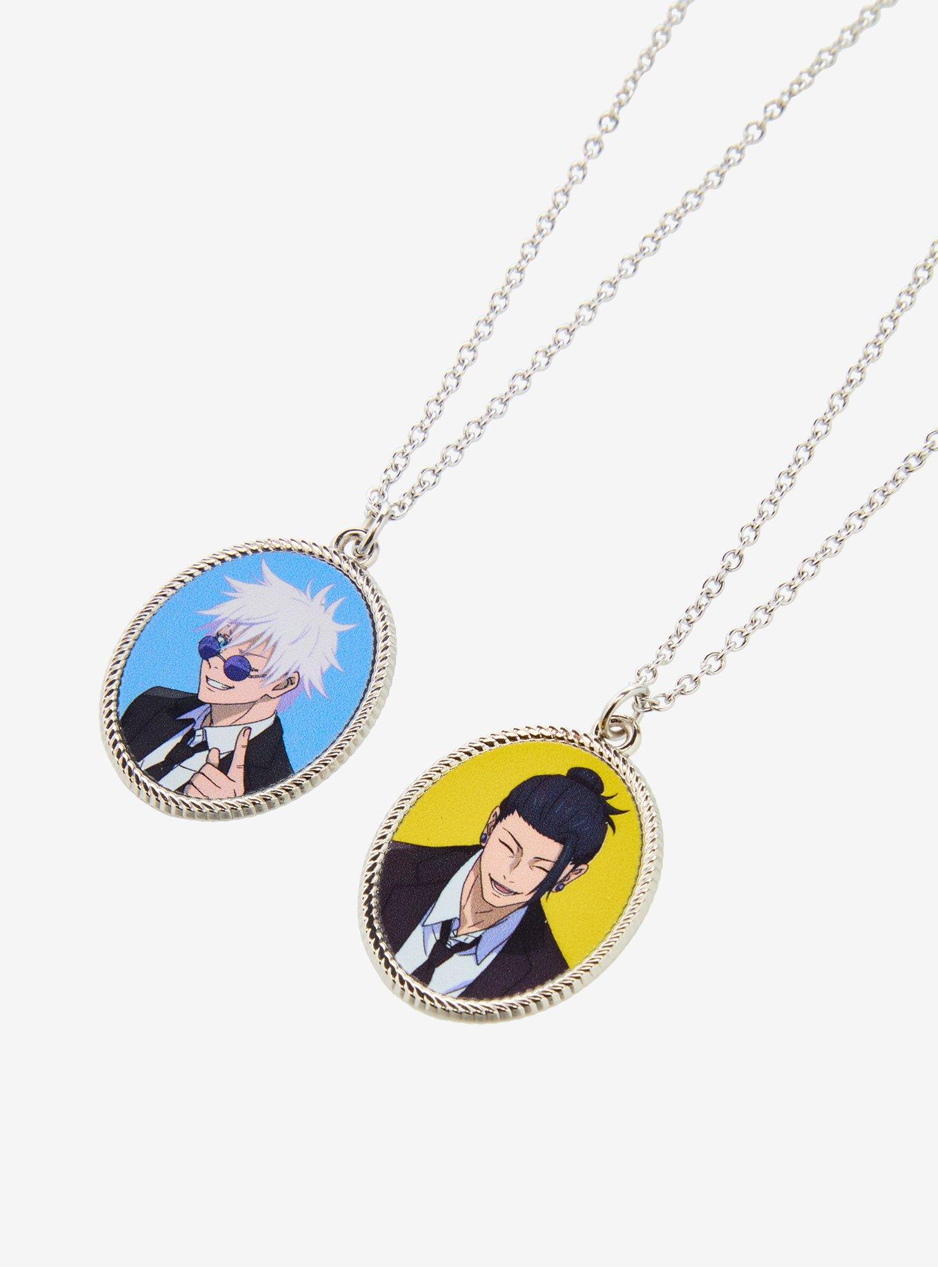Jujutsu Kaisen Gojo & Geto Portrait Best Friend Necklace Set, , alternate