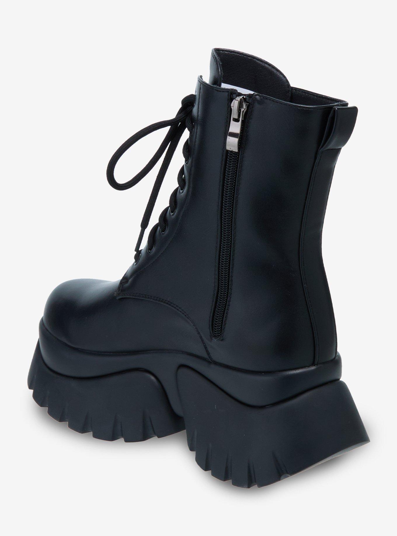 Koi Black Rancor Platform Boots, BLACK, alternate