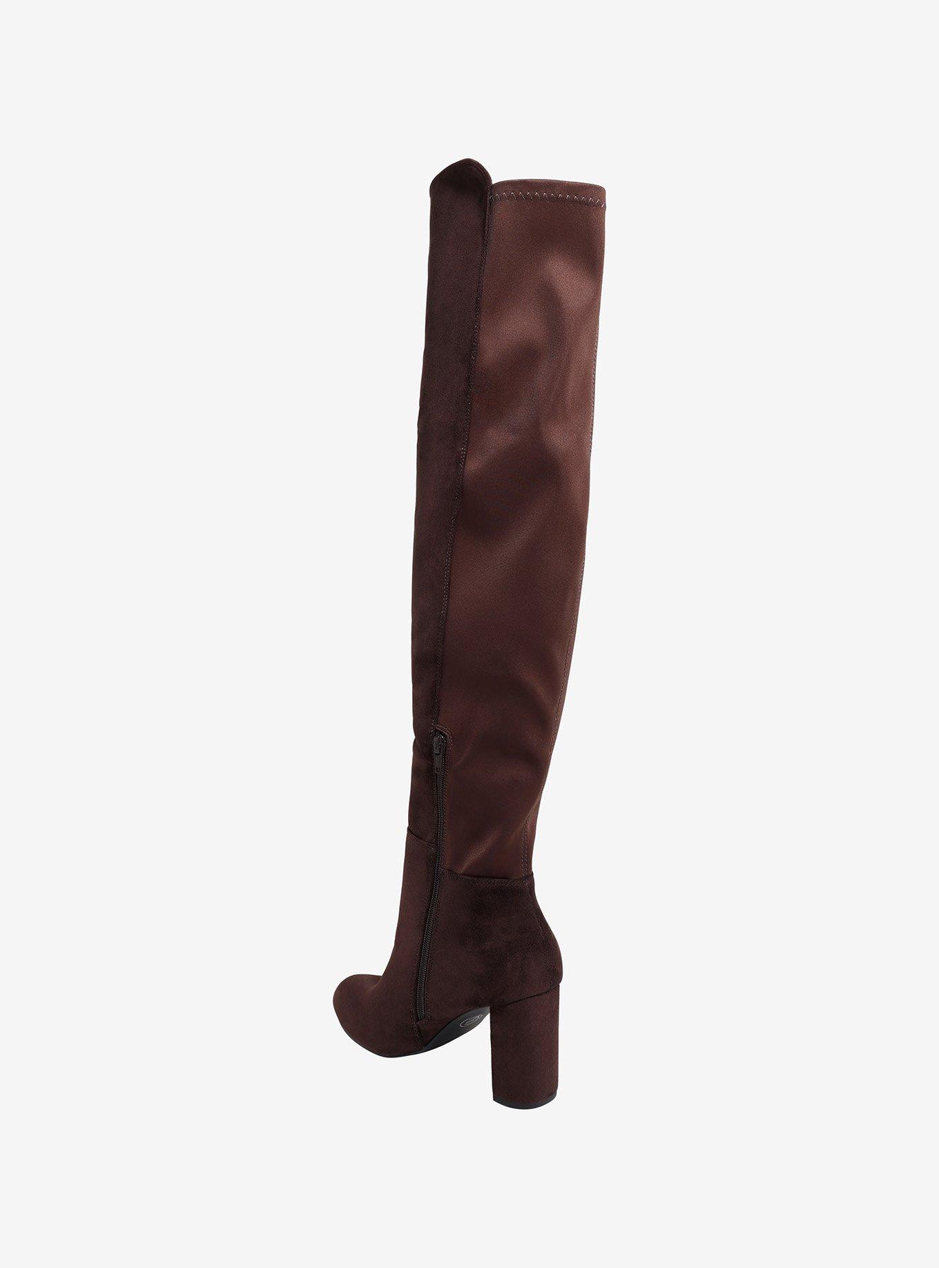 Chinese Laundry Brown Faux Suede Thigh-High Boots, , hi-res