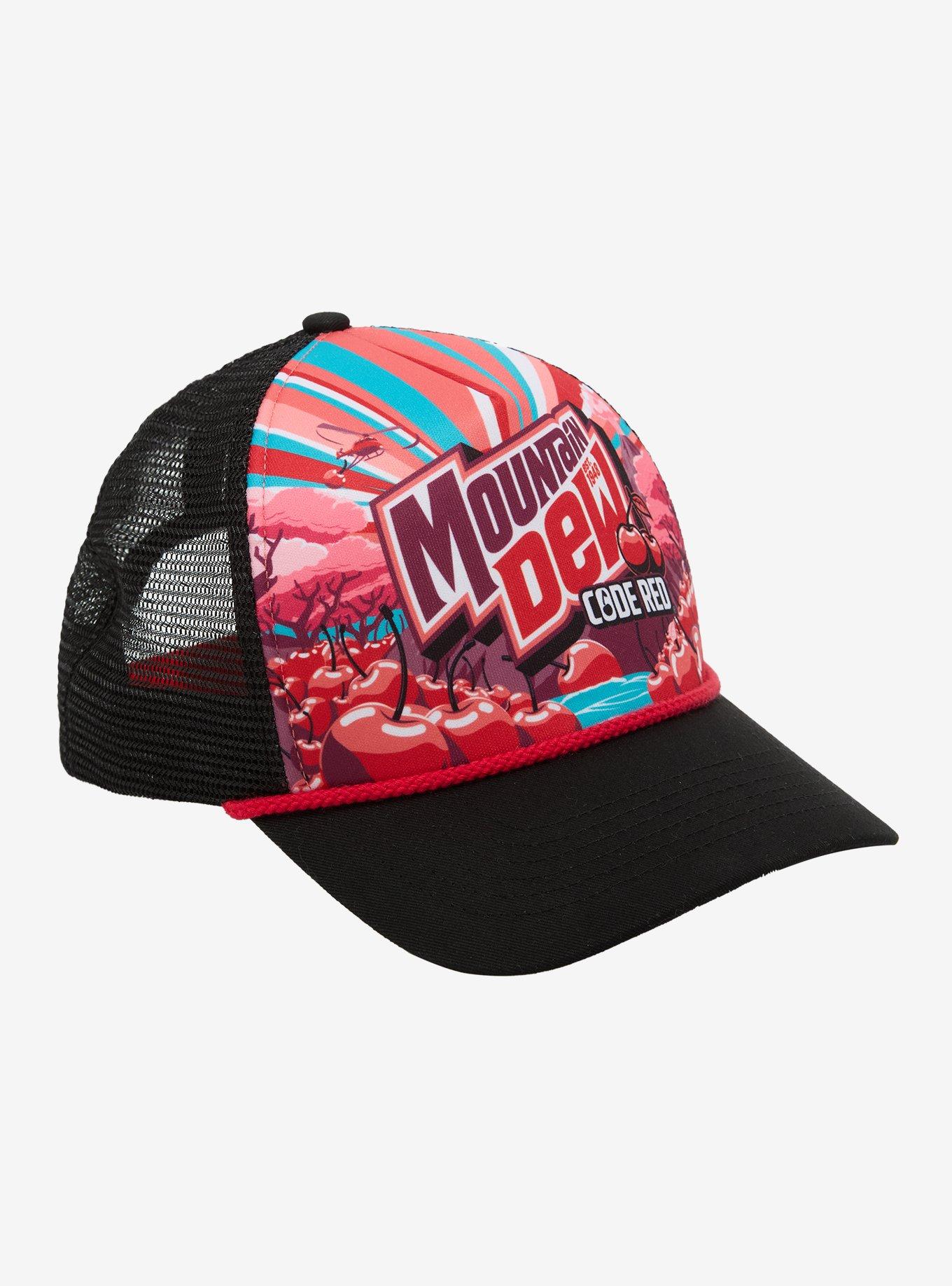 Mountain Dew Code Red Trucker Hat, , hi-res
