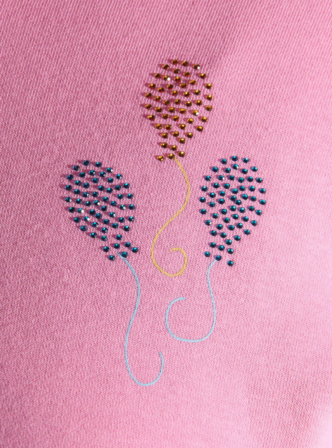 My Little Pony Pinkie Pie Rhinestone Girls Hoodie Plus Size, MULTI, alternate