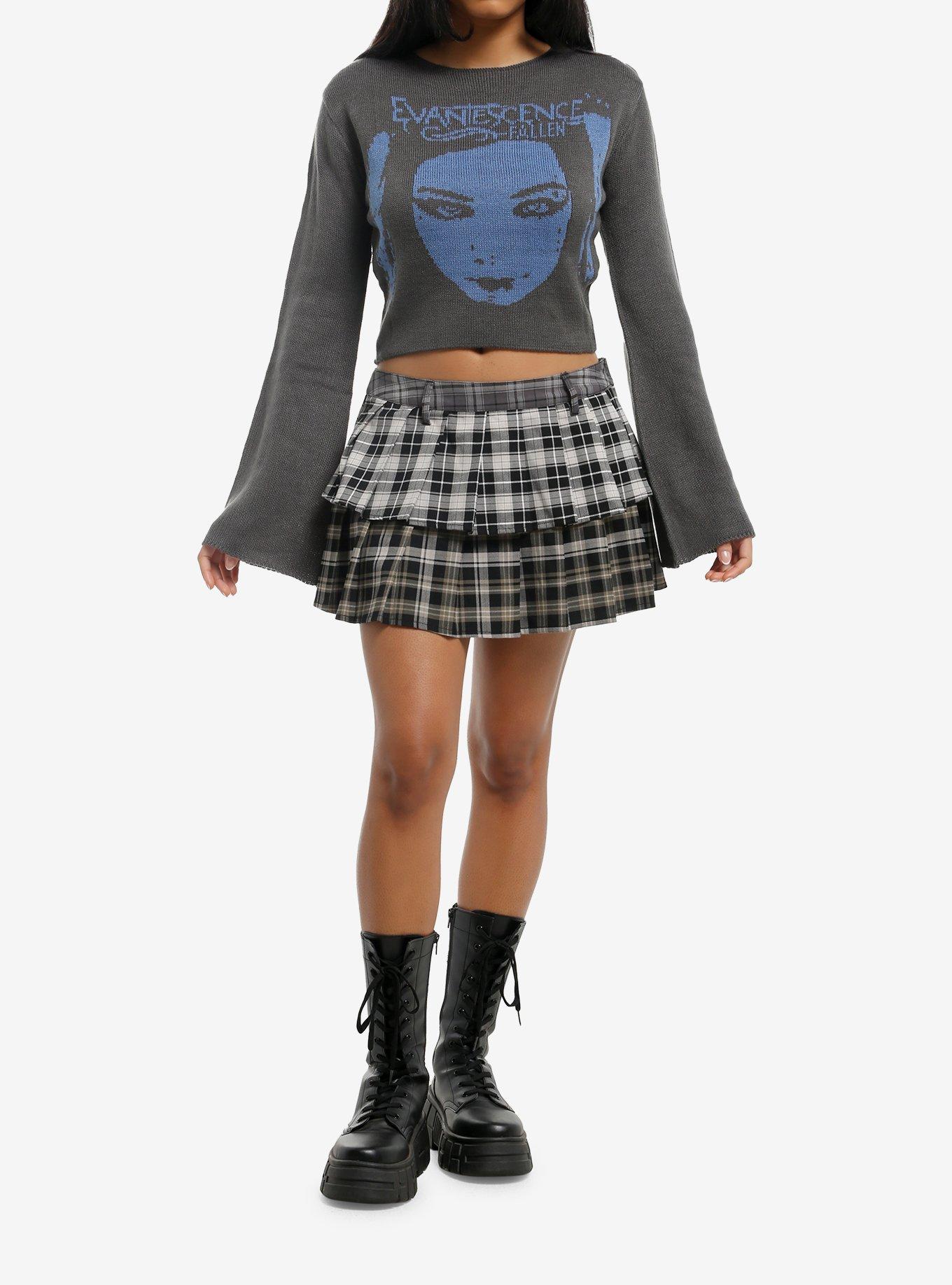 Evanescence Amy Lee Girls Bell Sleeve Sweater, BLACK, alternate