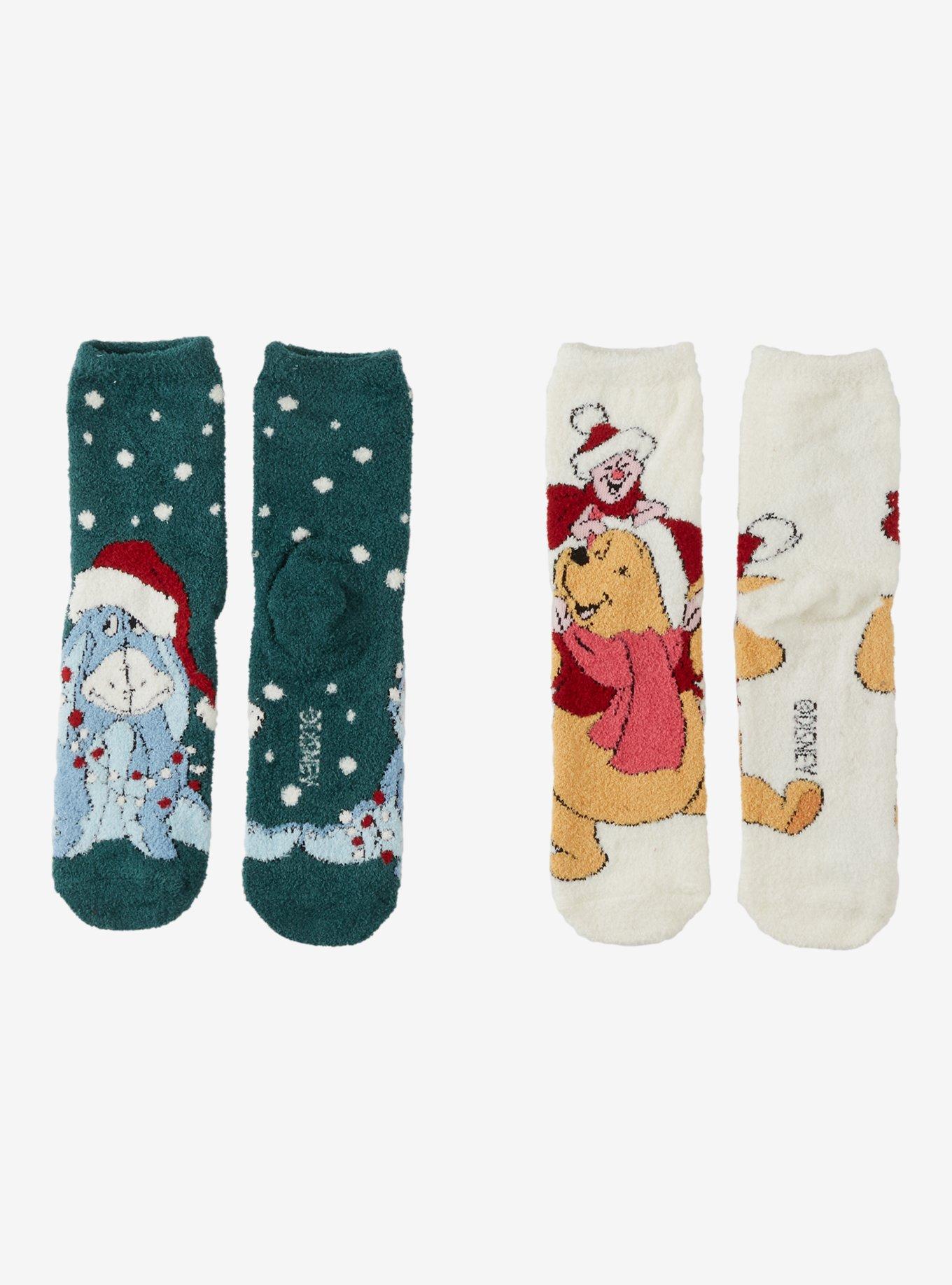 Disney Winnie The Pooh & Eeyore Holiday Cozy Socks 2 Pair, , hi-res