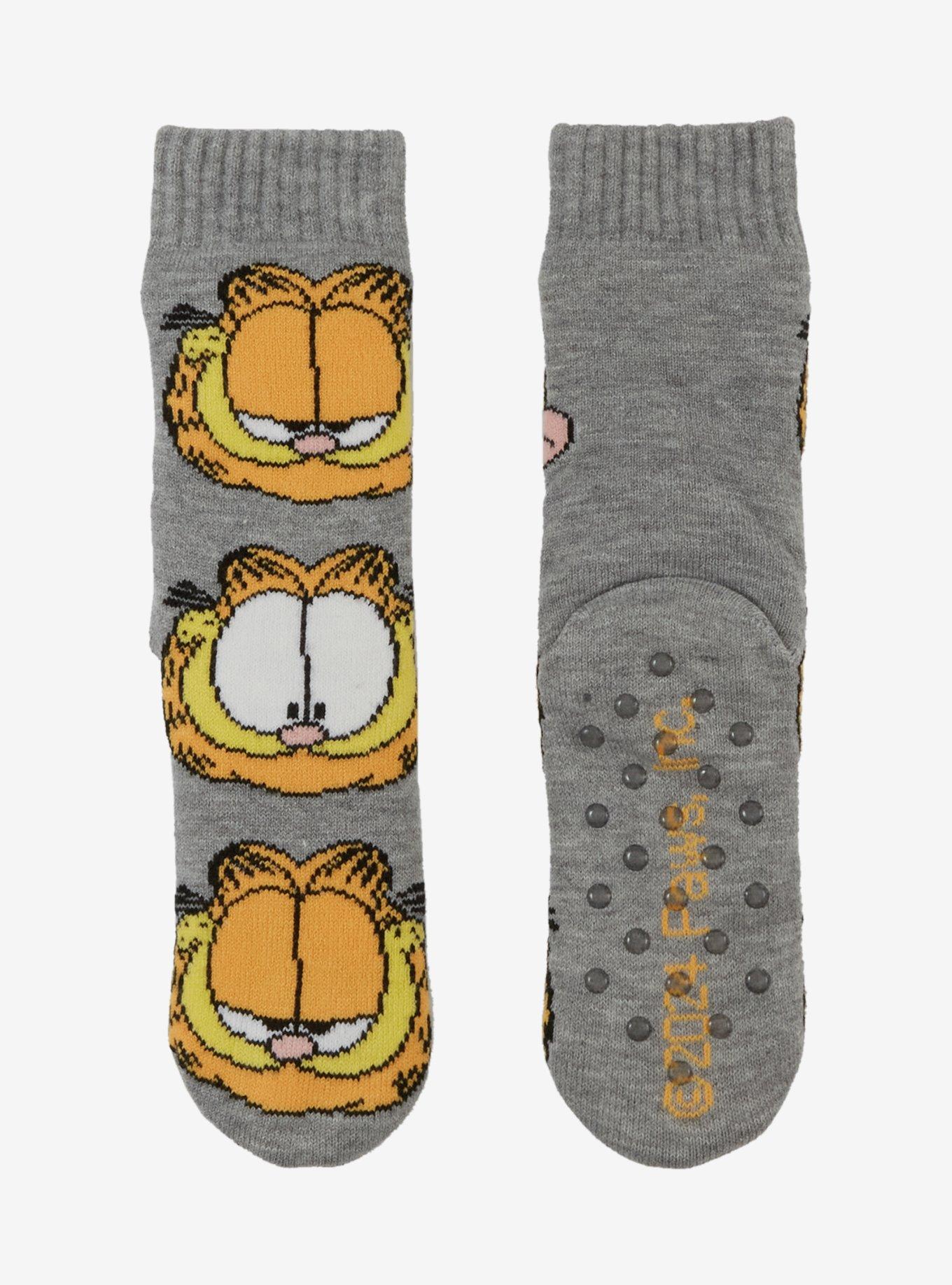Garfield Face Cozy Slipper Socks, , hi-res