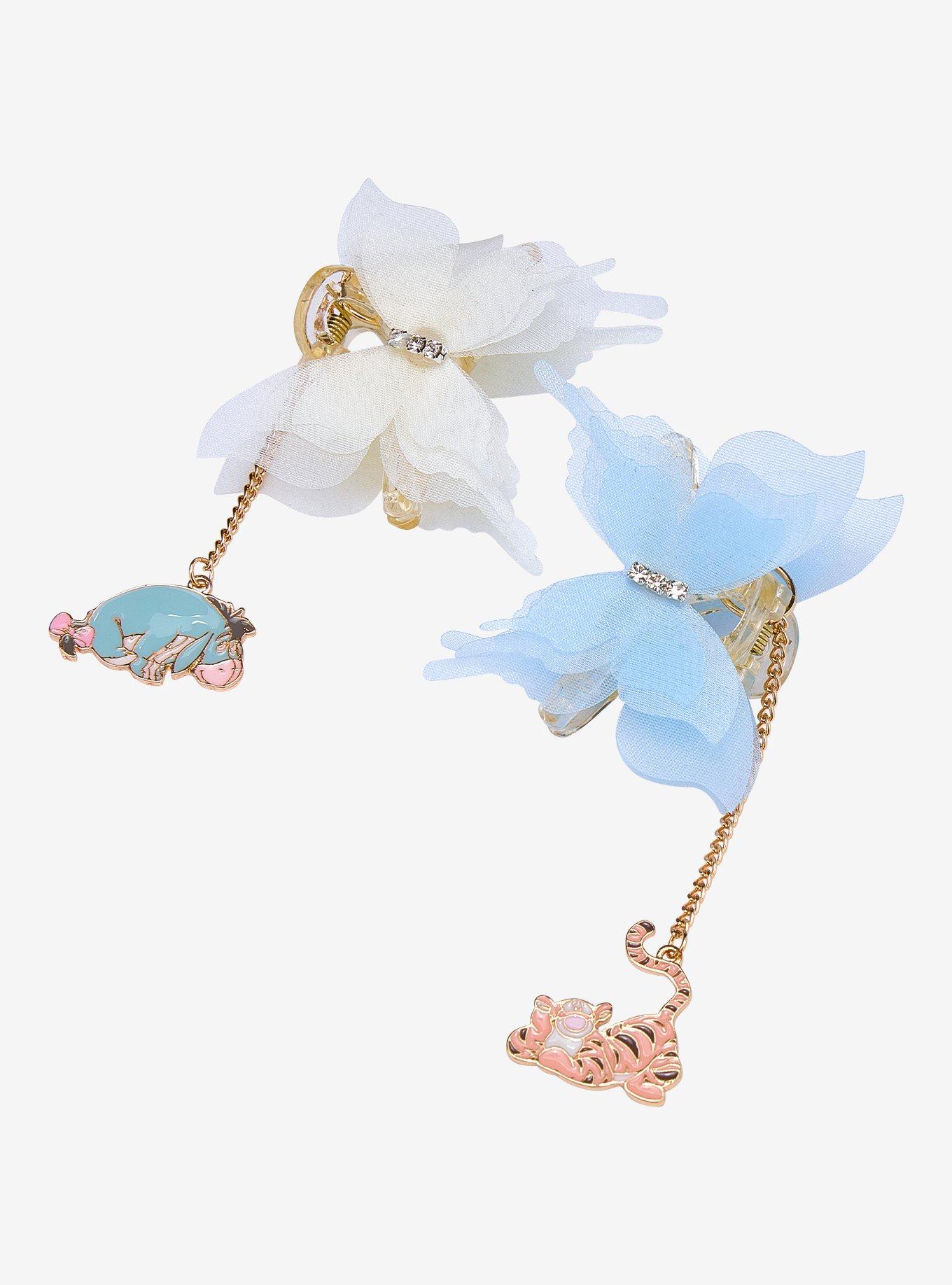 Disney Winnie the Pooh Tigger & Eeyore Butterfly Hair Clip Set - BoxLunch Exclusive, , hi-res