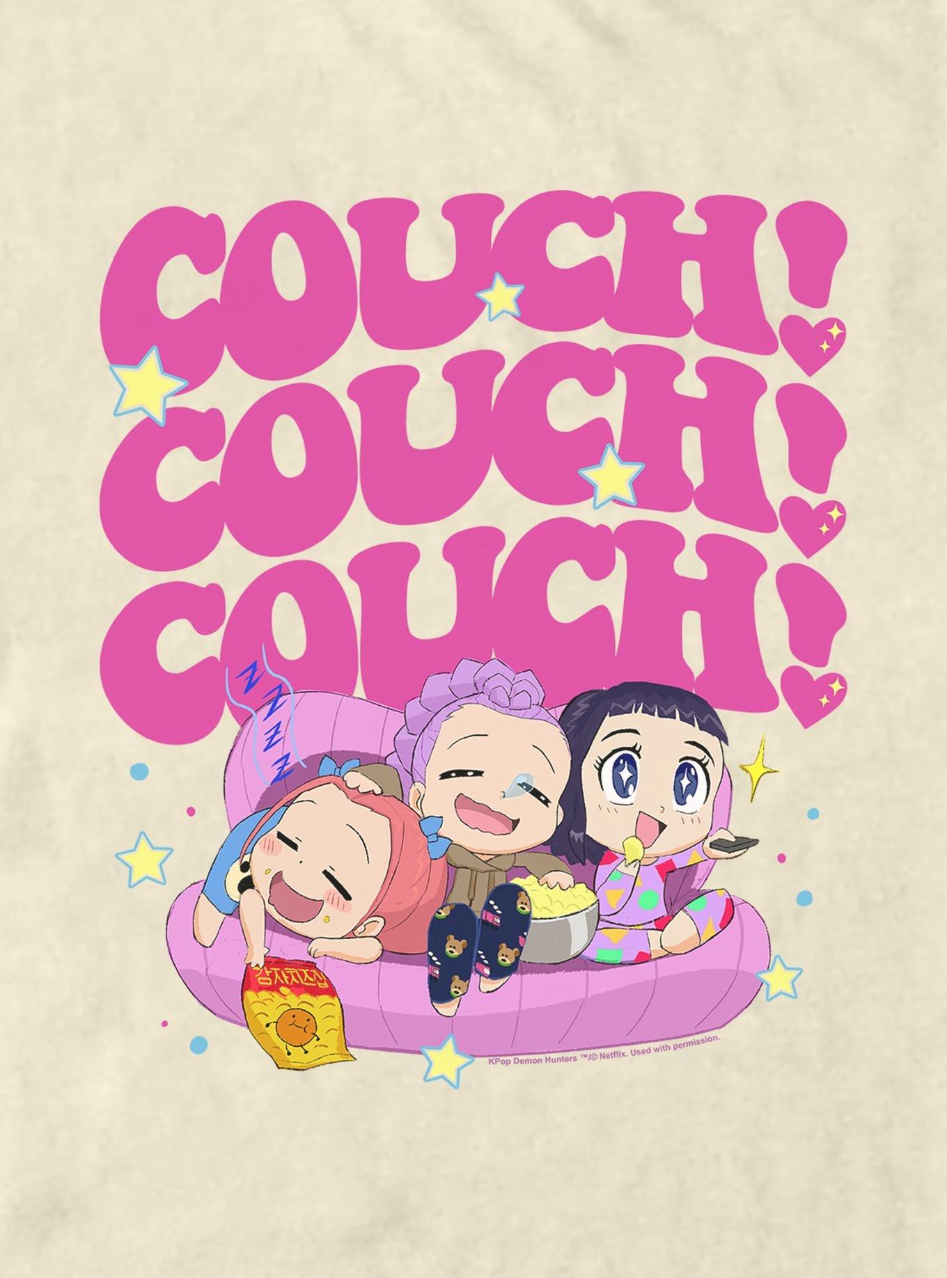 KPop Demon Hunters Huntrix Chibi Couch Snacking T-Shirt, , hi-res