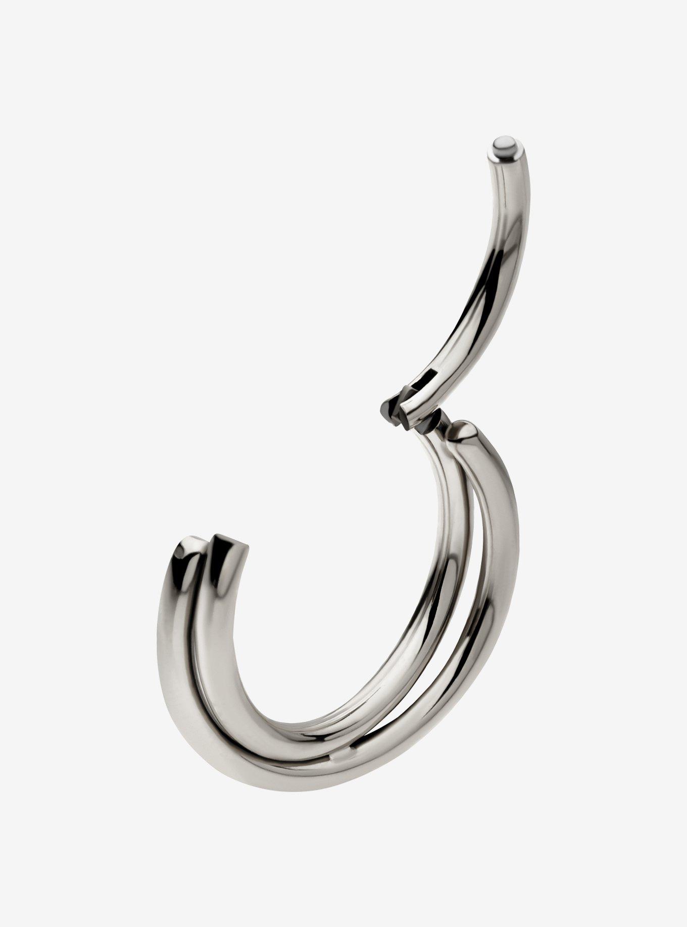 16G Titanium Silver Overlap Hinged Clicker, , hi-res